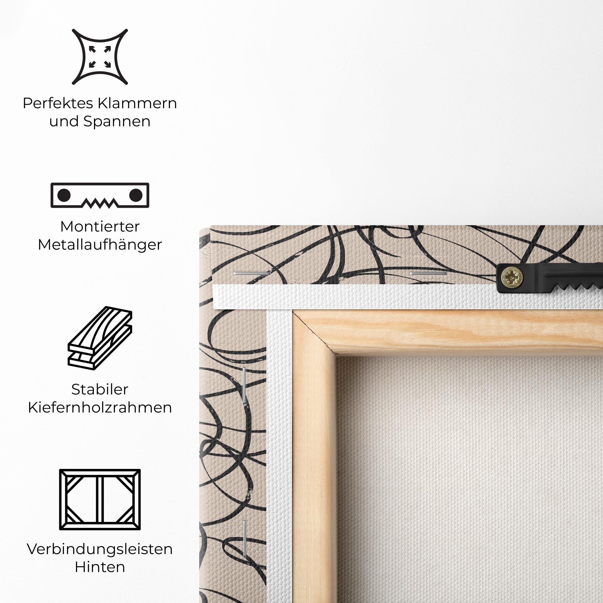 Leinwandbild Hand Painted Pattern mockup 5