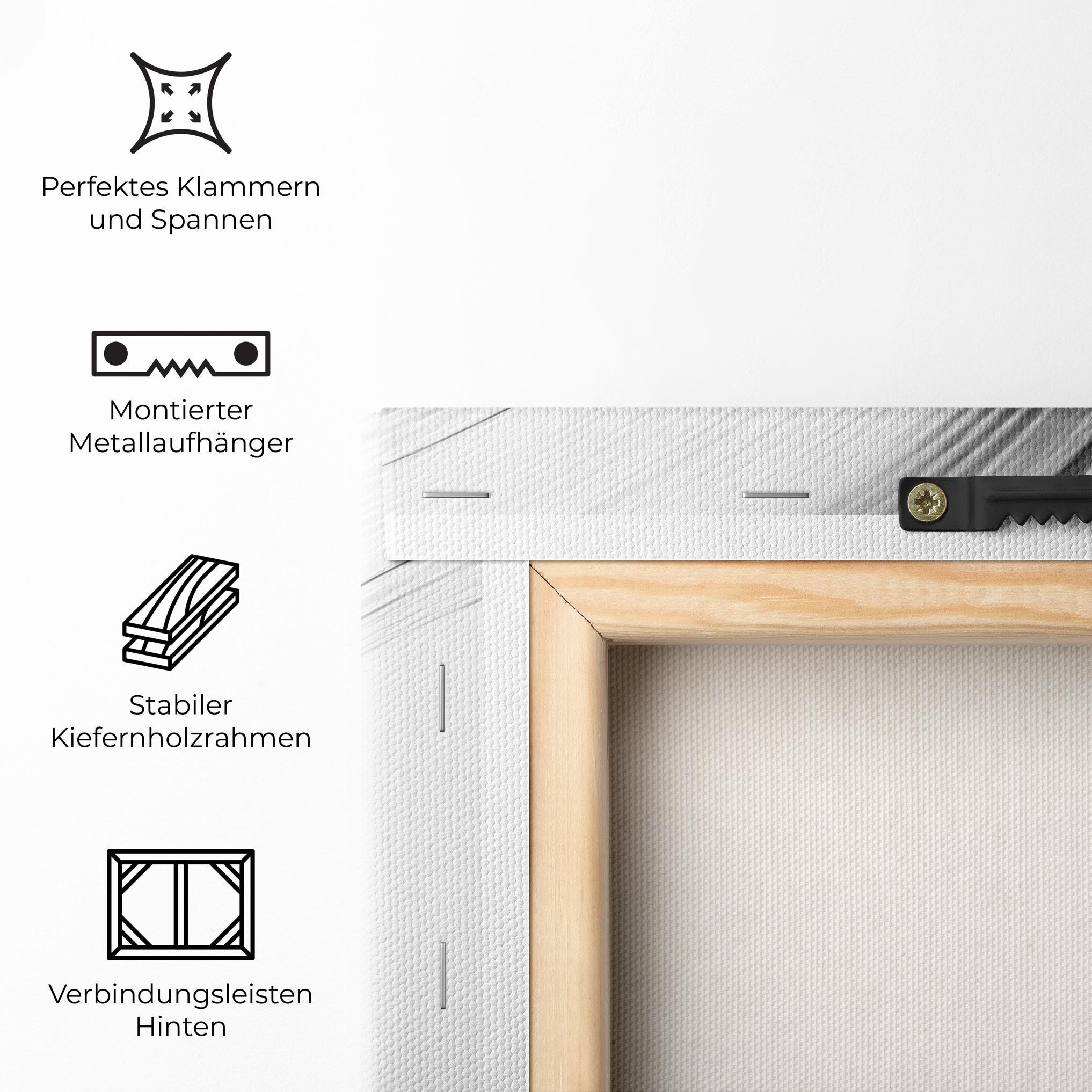 Leinwandbild Monochrome Wave mockup 5