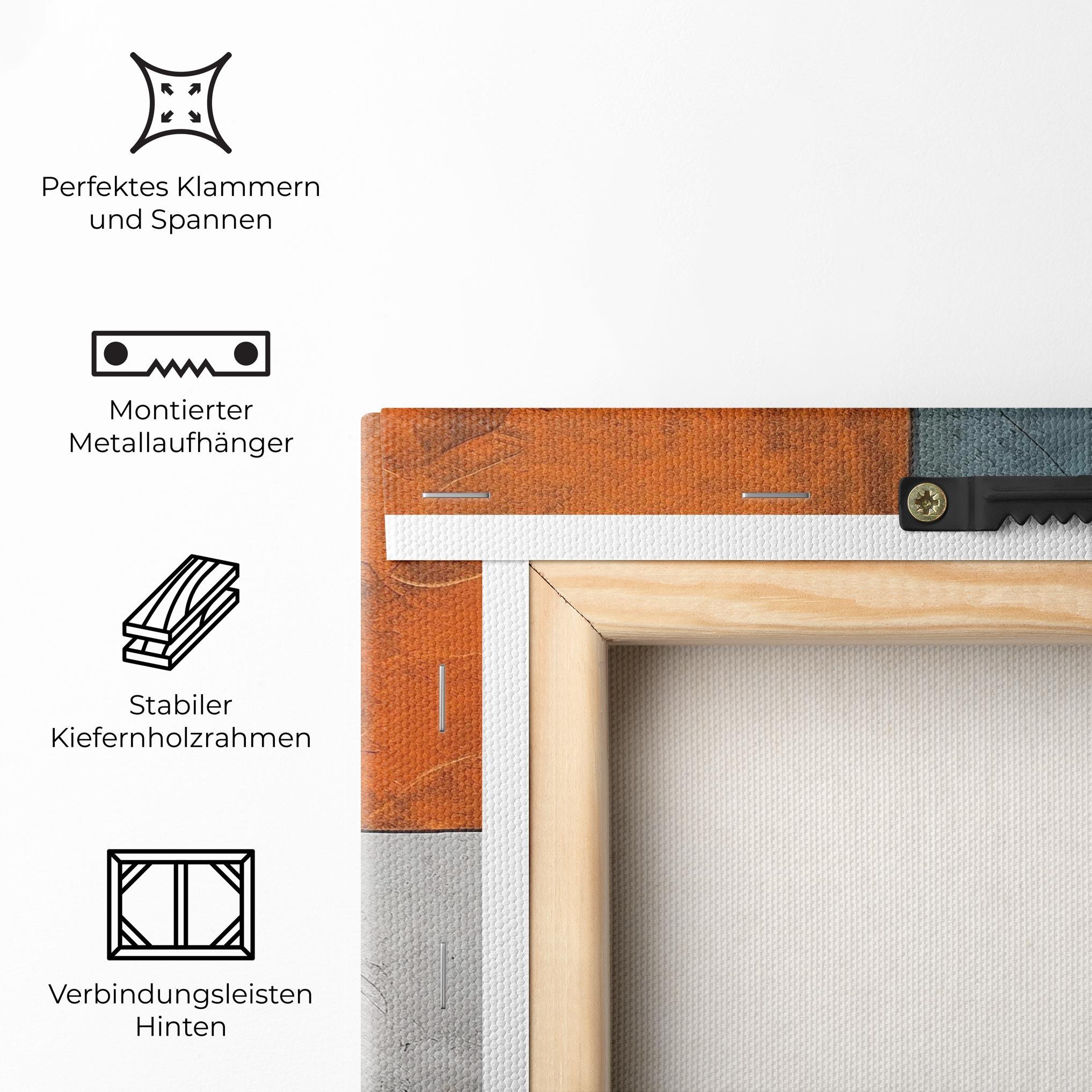 Leinwandbild White Square With Gold mockup 5