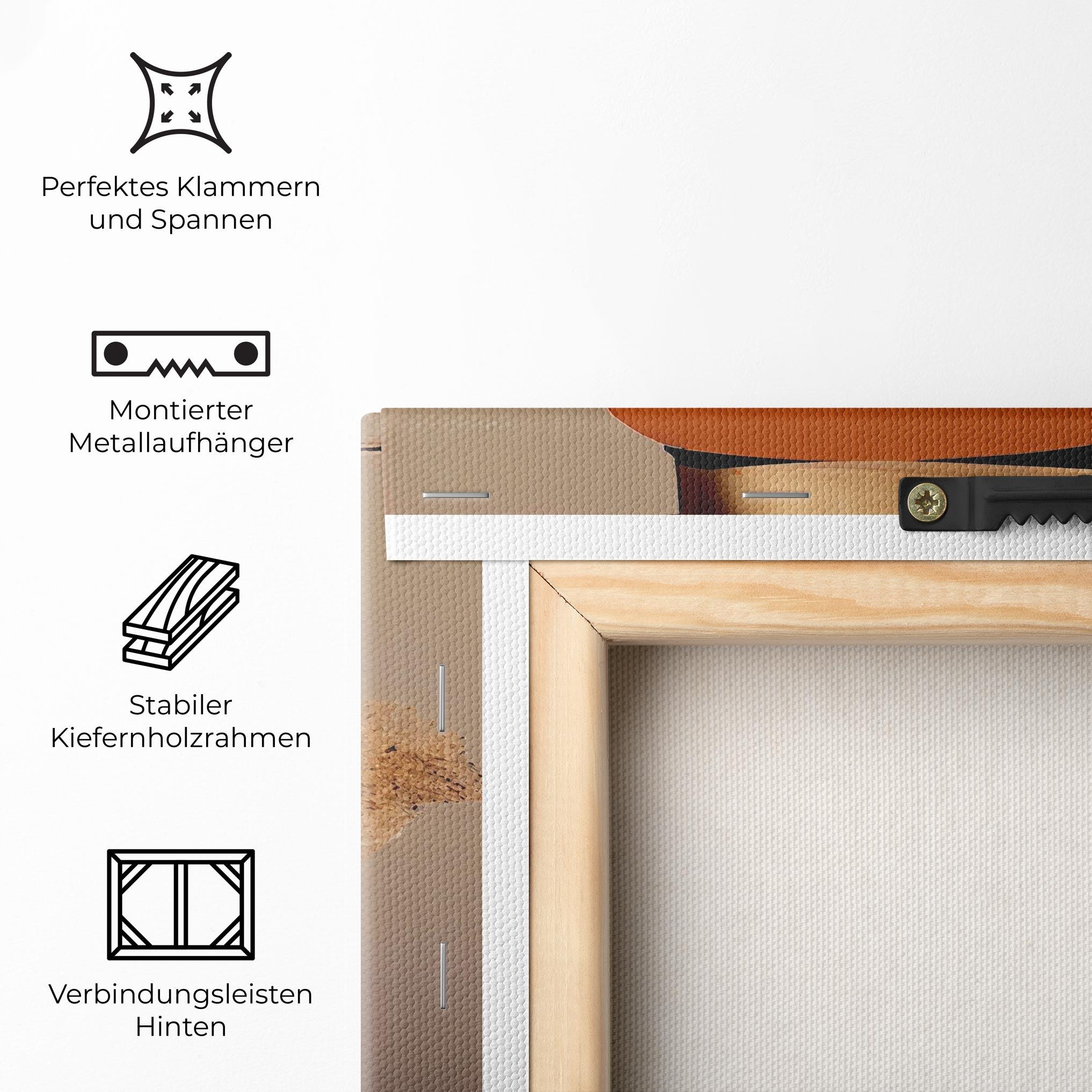 Leinwandbild Woman With Gold Lines mockup 5