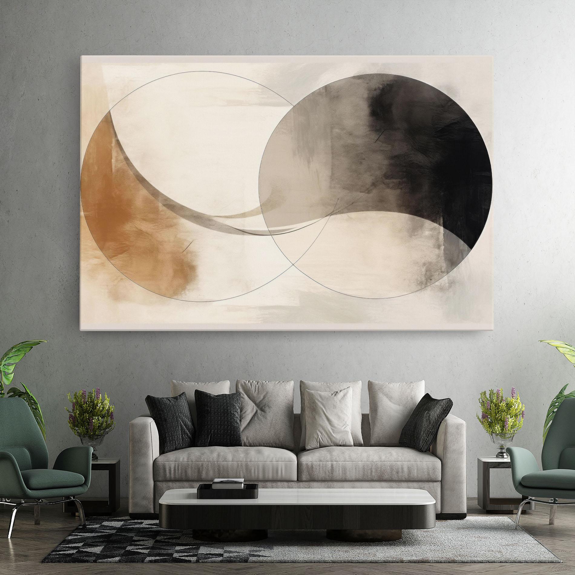 Leinwandbild Abstract Circle Painting mockup 7
