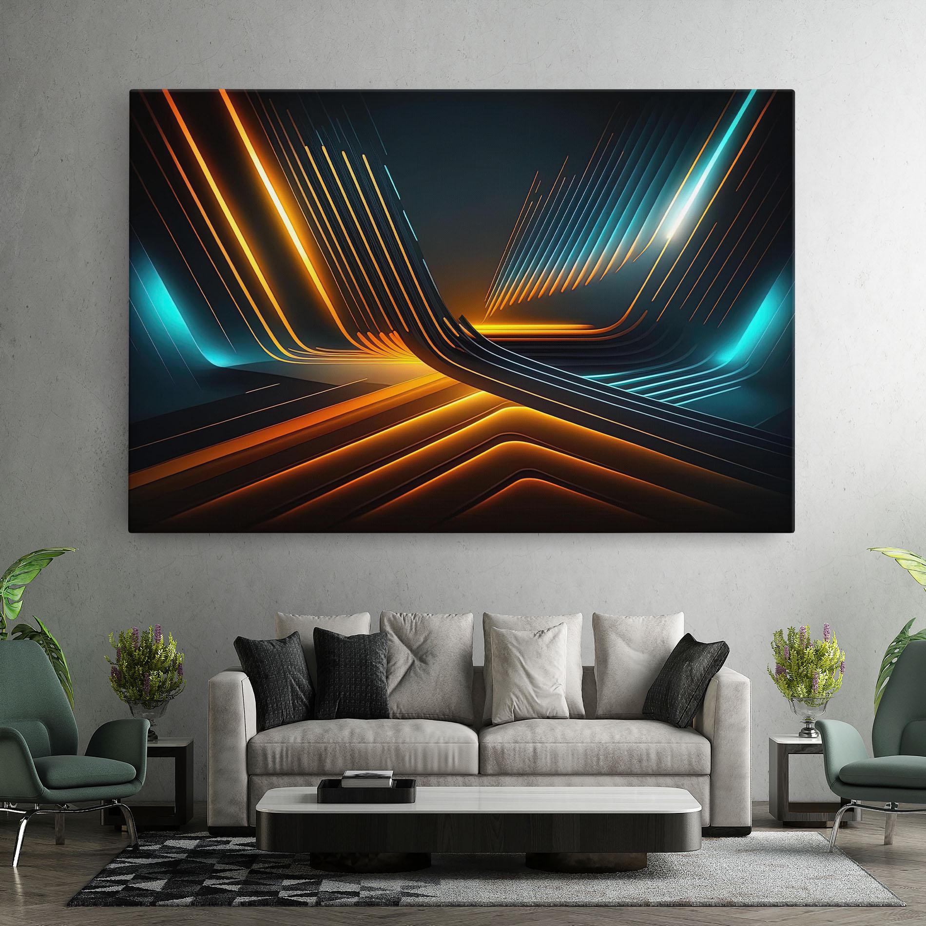 Leinwandbild Futuristic Background mockup 7