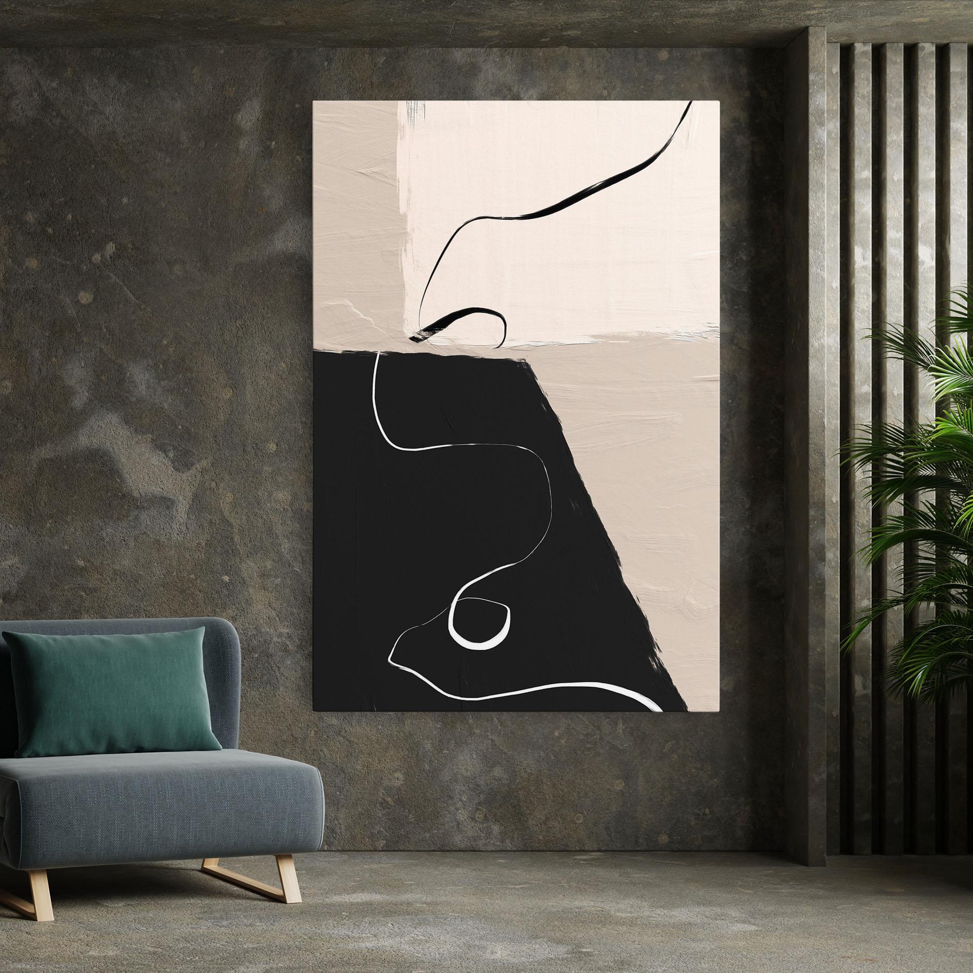 Leinwandbild Black Brushstrokes mockup 7