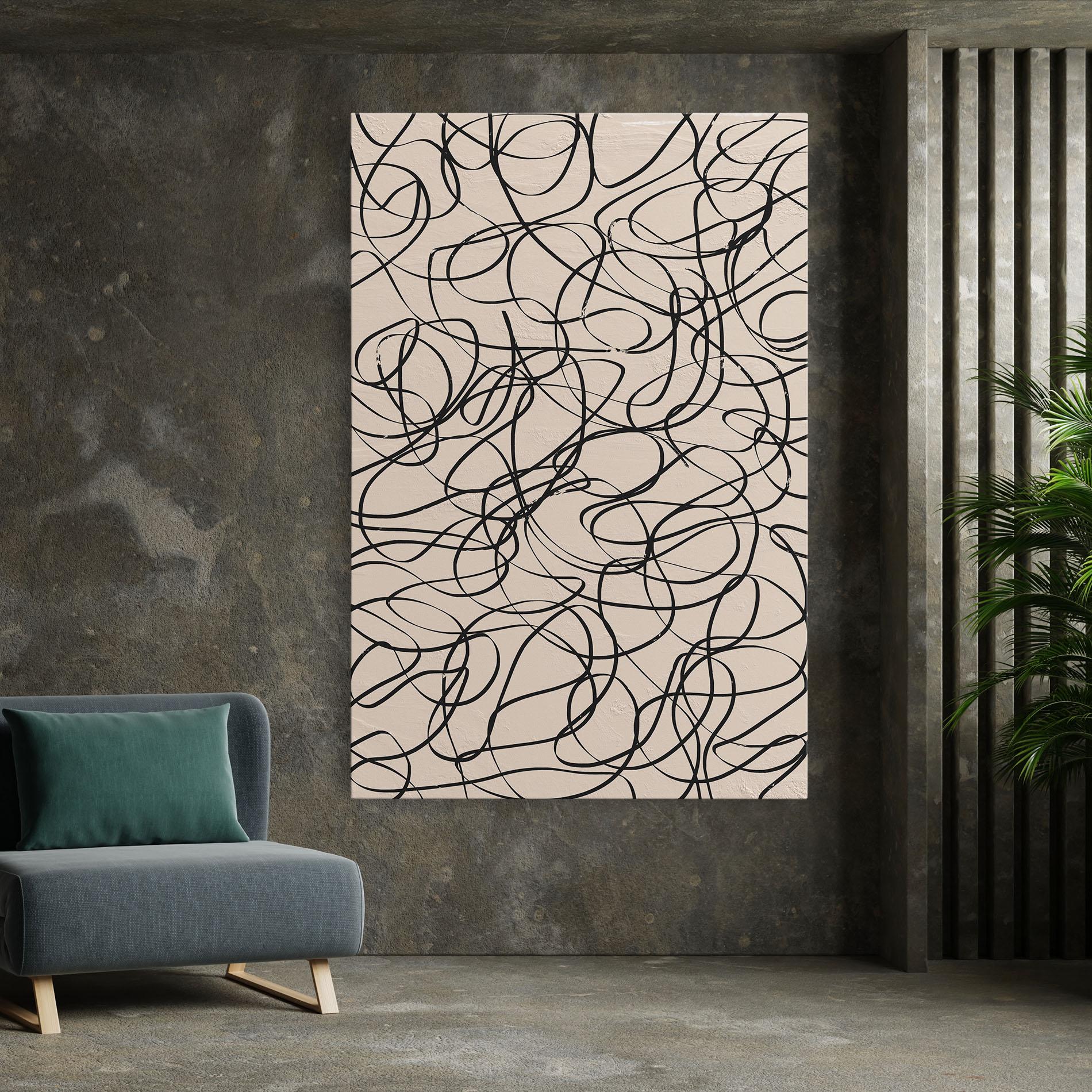 Leinwandbild Hand Painted Pattern mockup 7