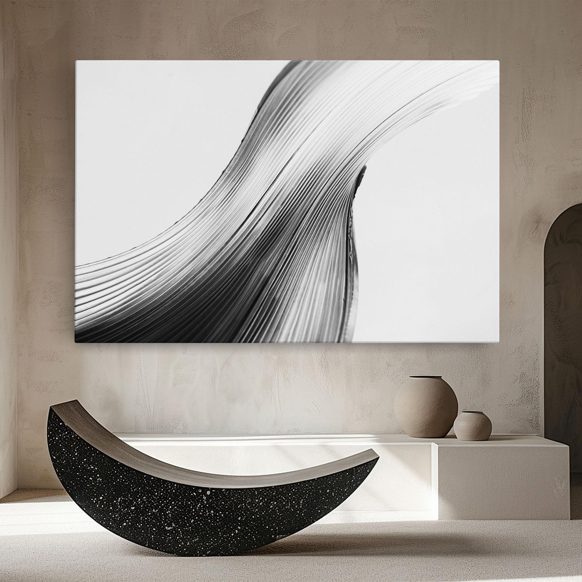 Leinwandbild Monochrome Wave mockup 8