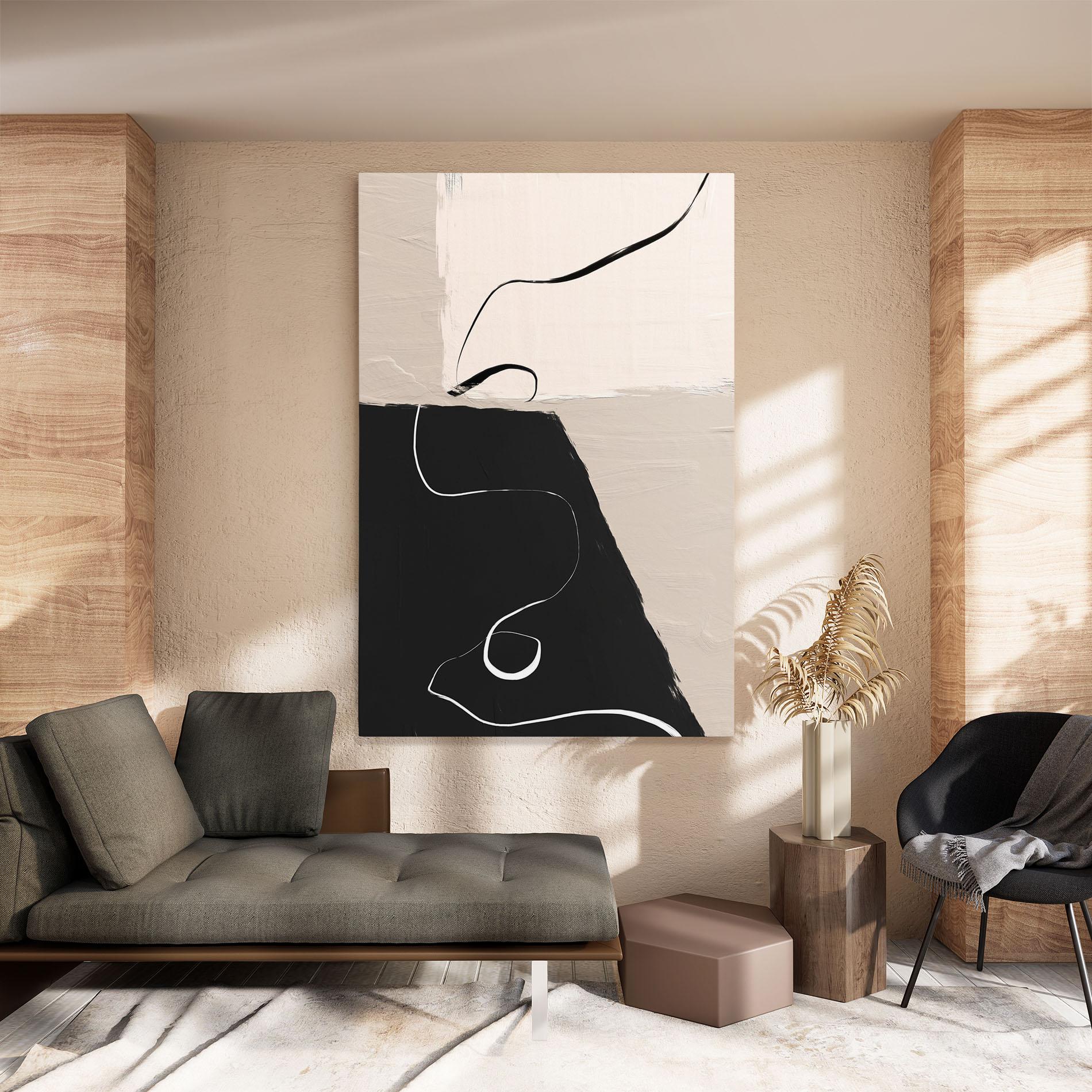 Leinwandbild Black Brushstrokes mockup 8