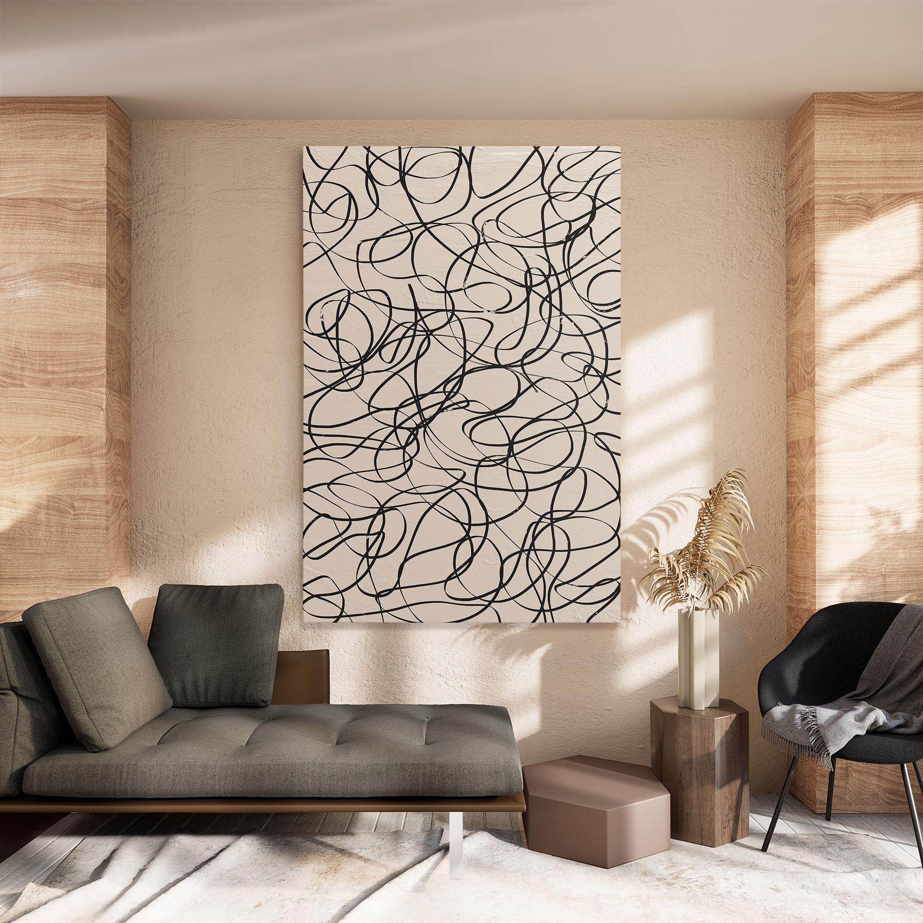 Leinwandbild Hand Painted Pattern mockup 8