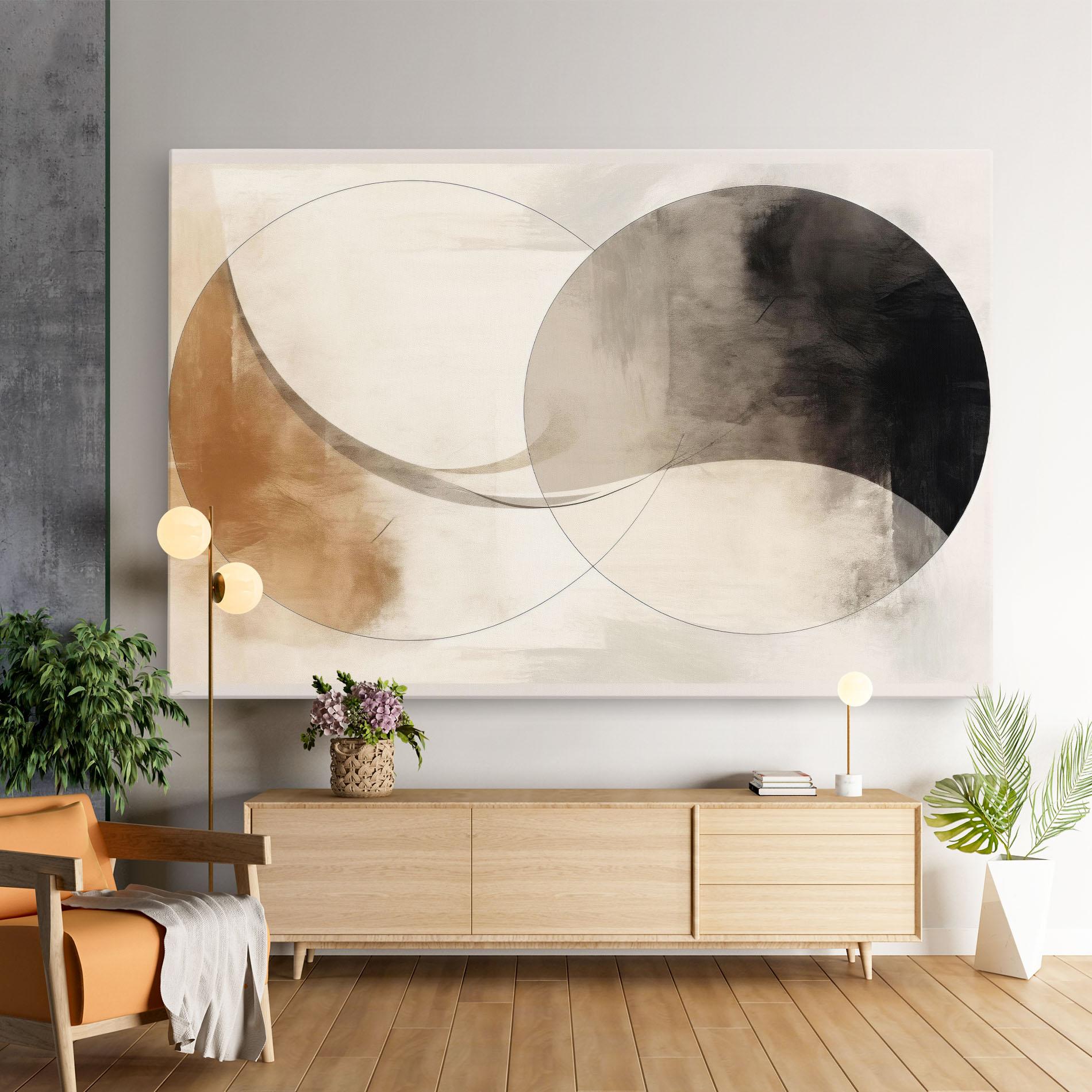 Leinwandbild Abstract Circle Painting mockup 9