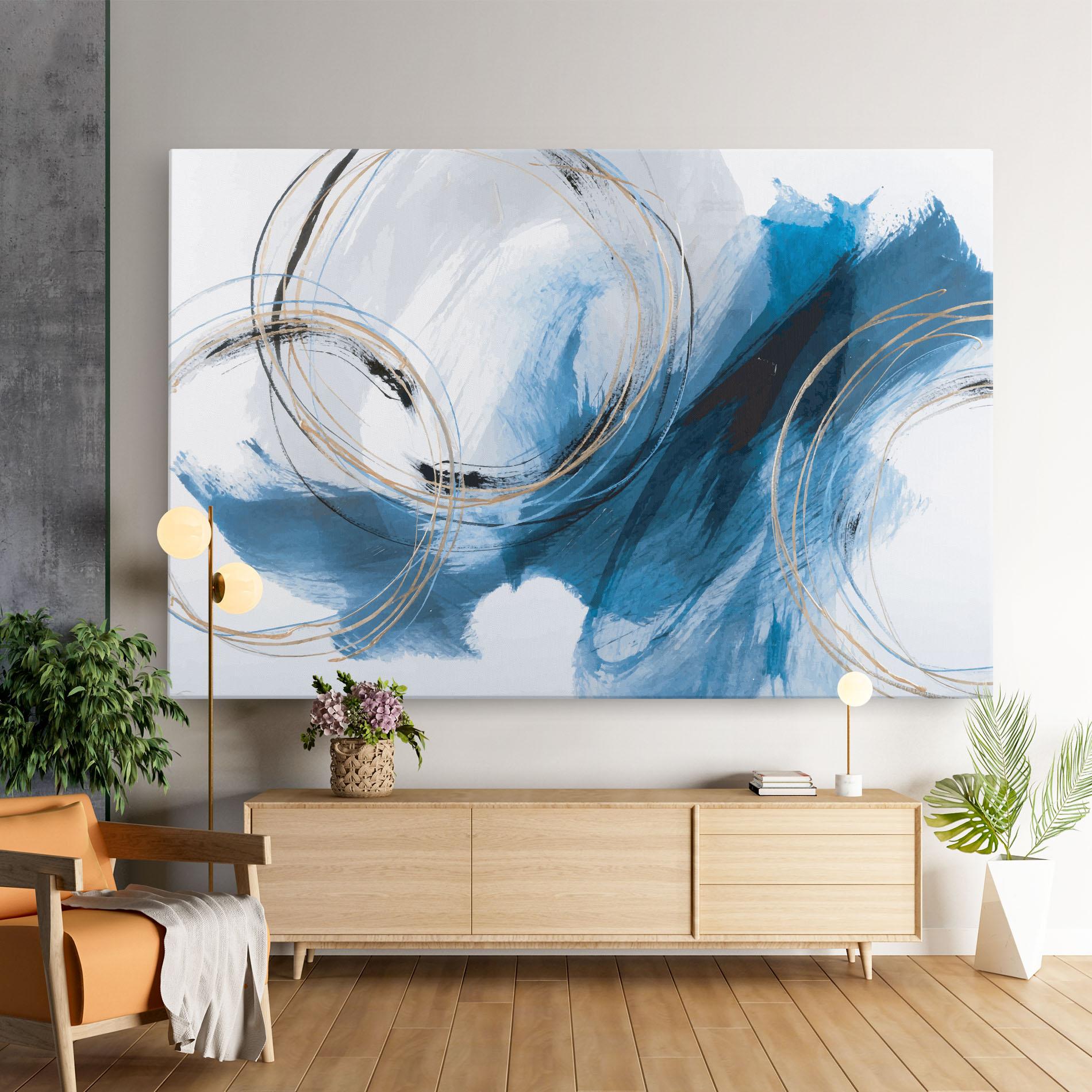 Leinwandbild Beautiful Abstract Painting mockup 9