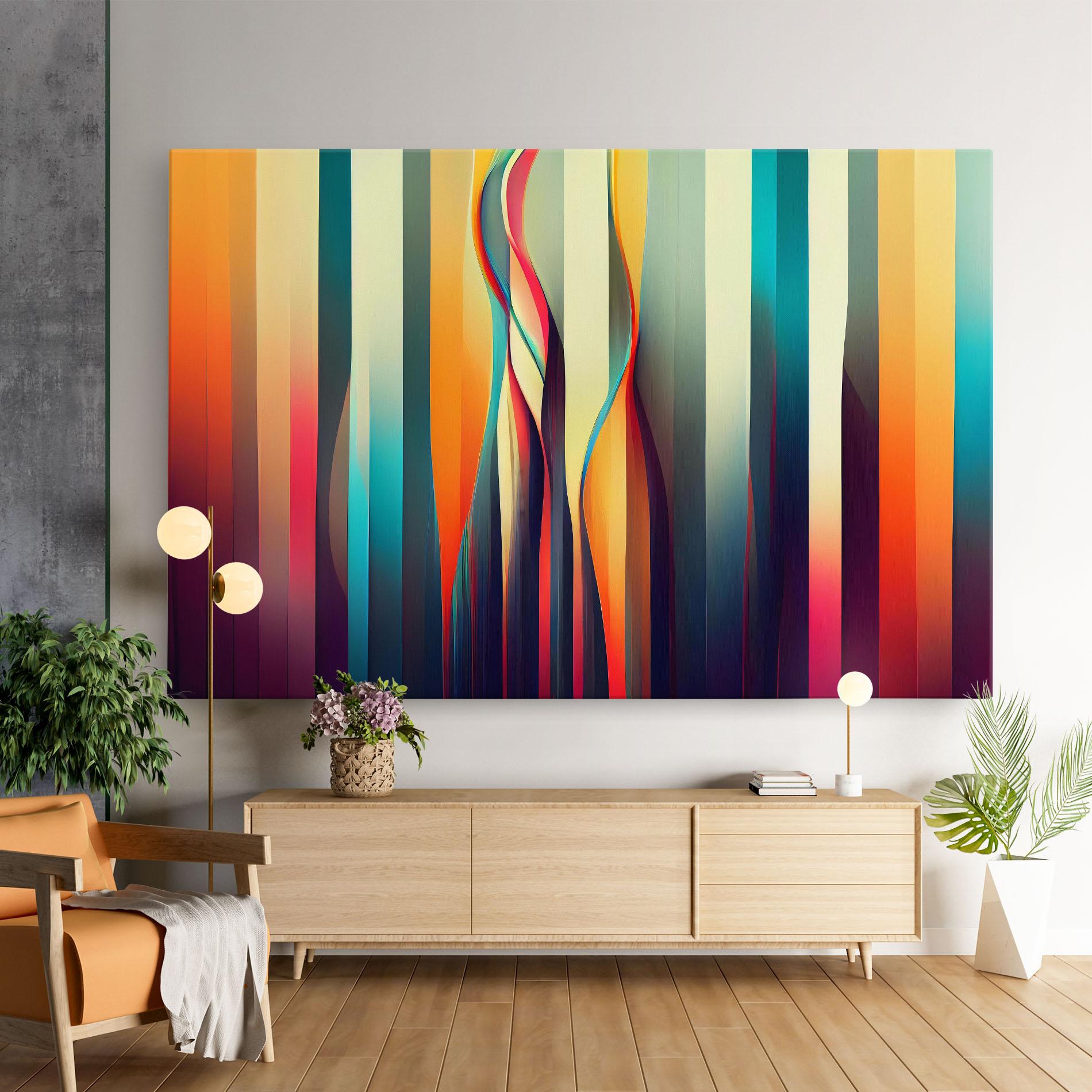 Leinwandbild Colorful Geometric Background mockup 9