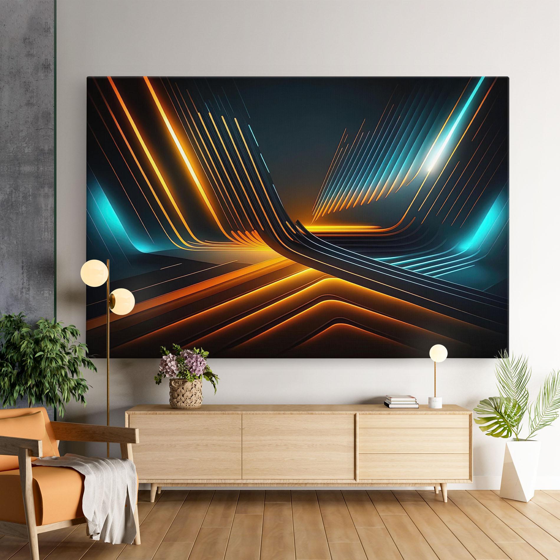 Leinwandbild Futuristic Background mockup 9