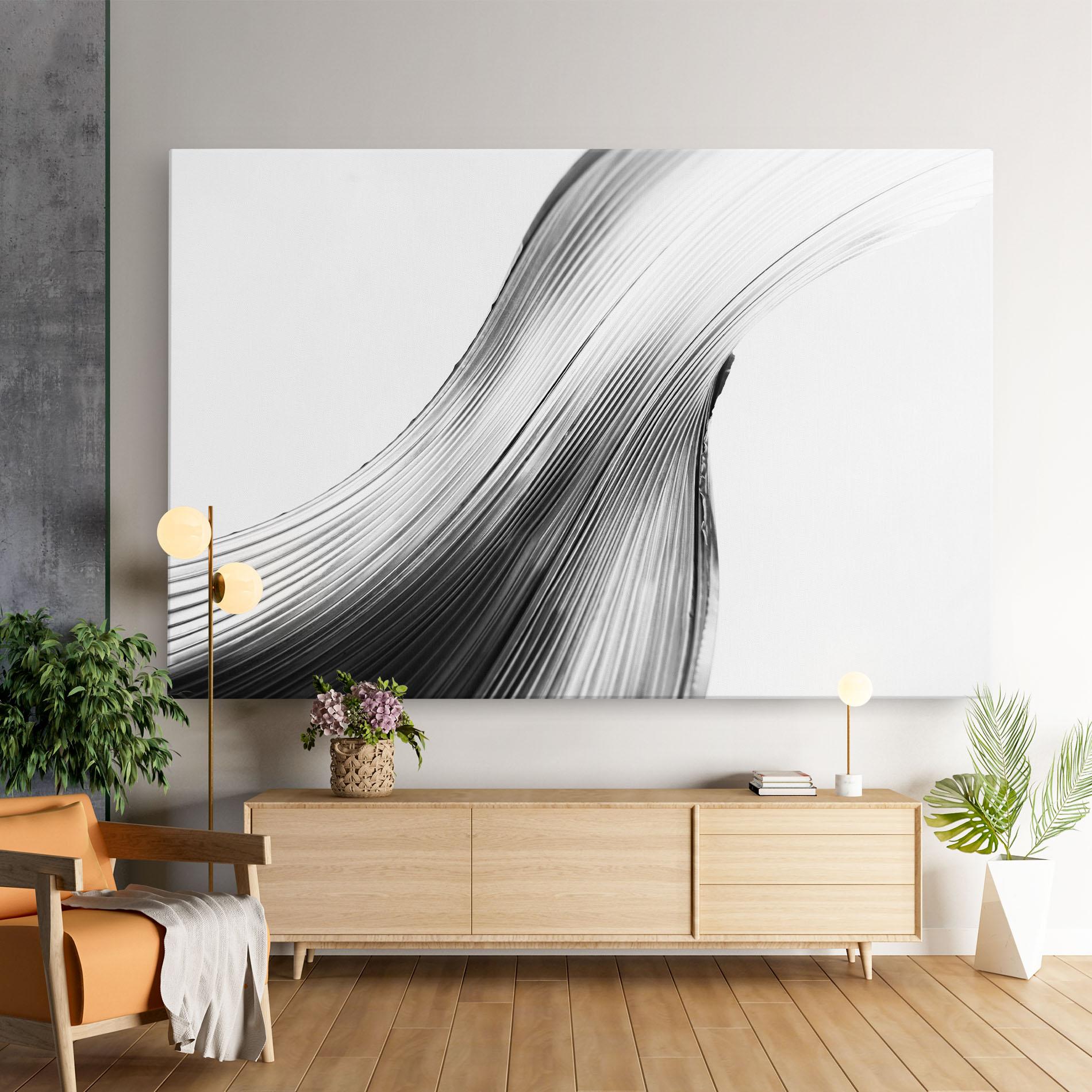 Leinwandbild Monochrome Wave mockup 9