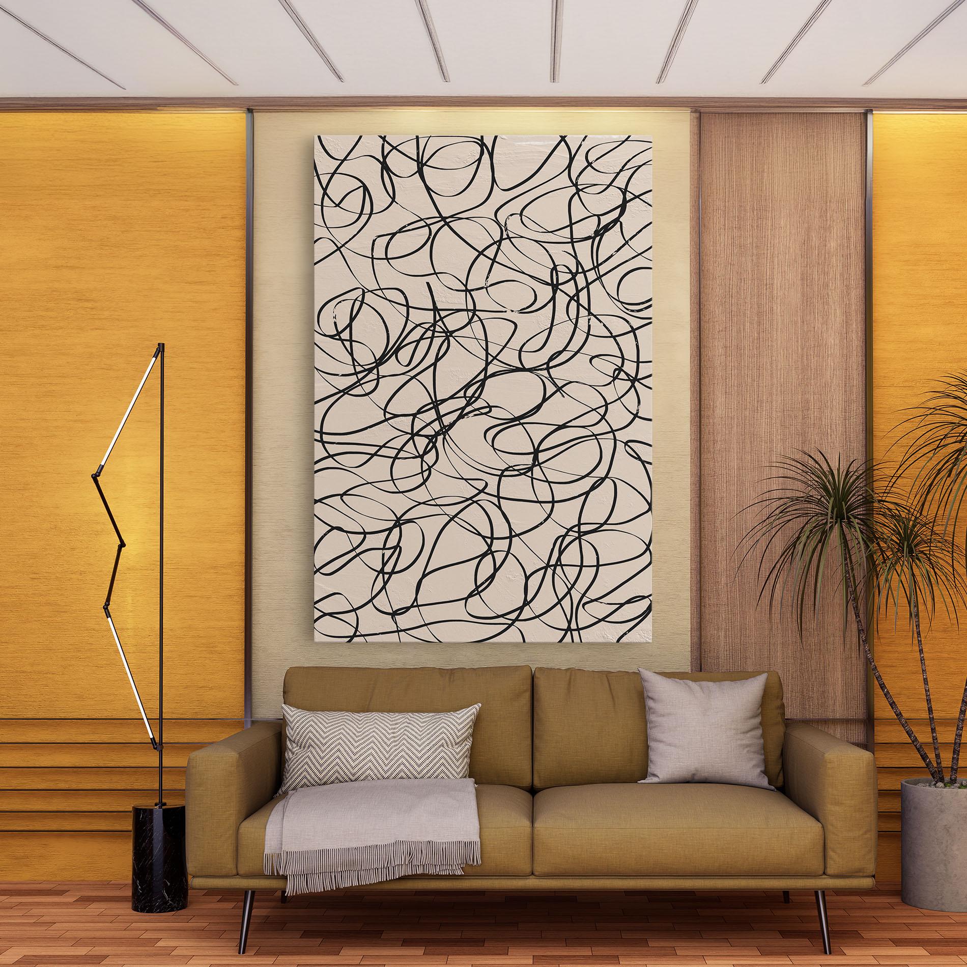 Leinwandbild Hand Painted Pattern mockup 9