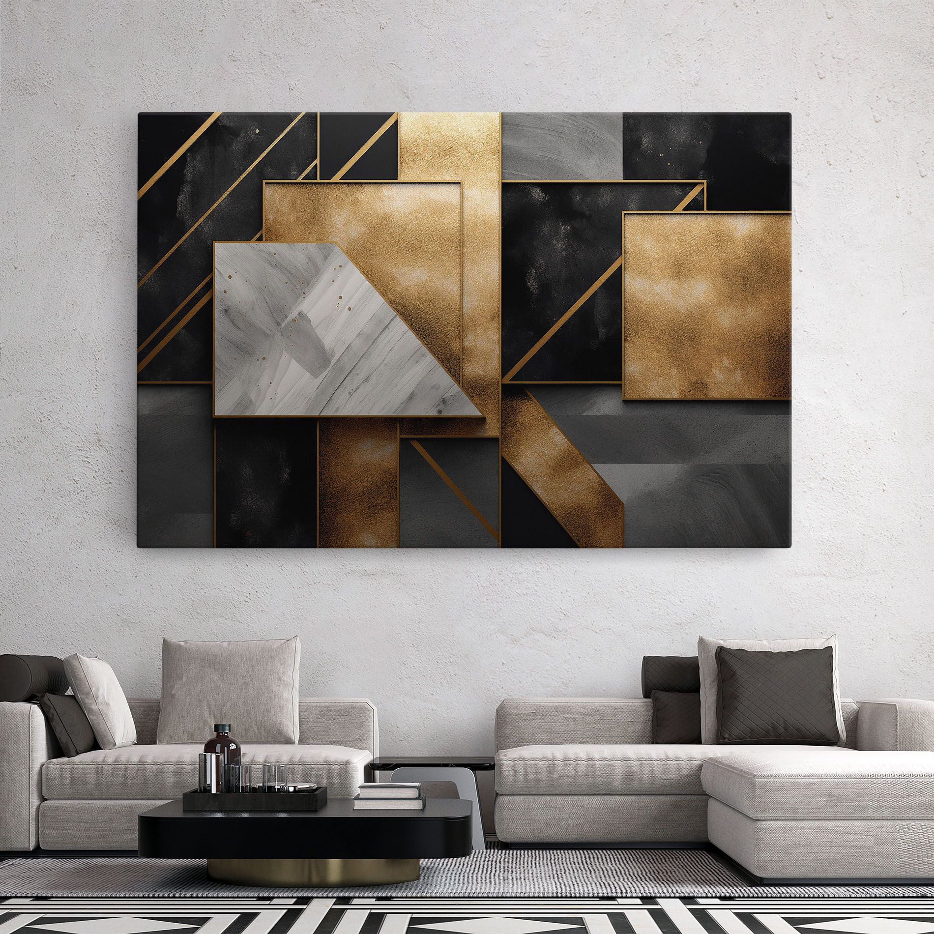 Abstract Gold Square mockup 2