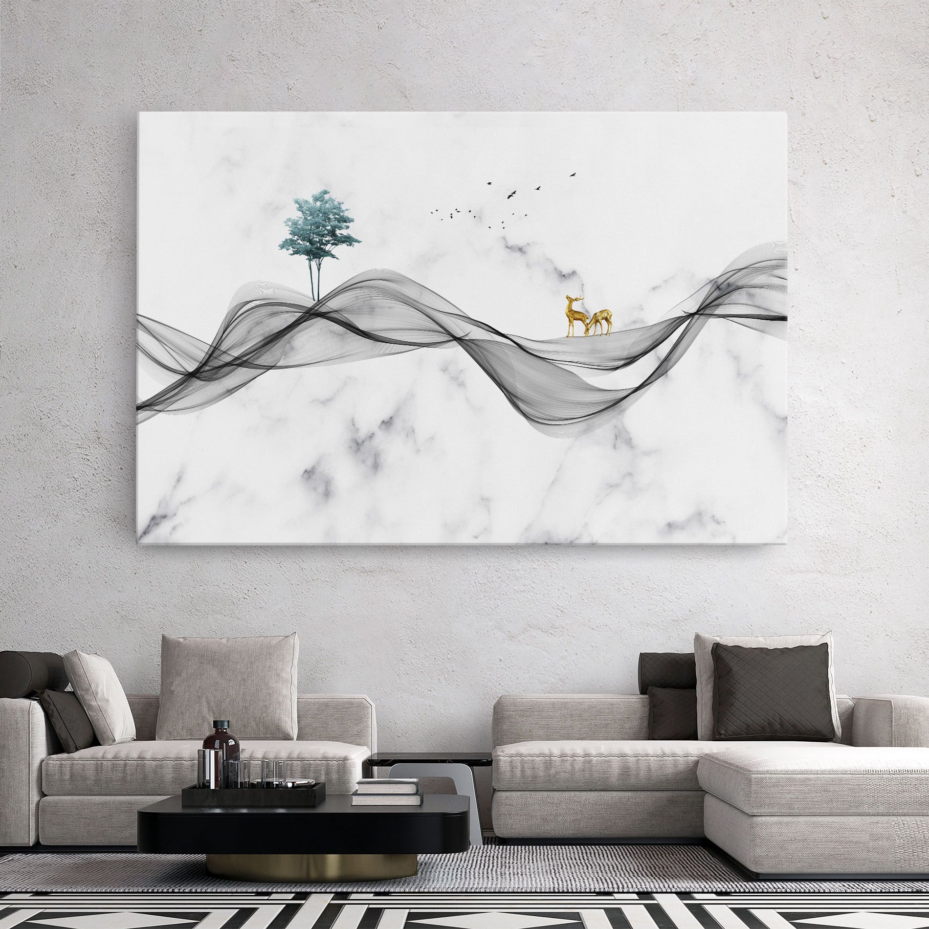 Abstract Golden Landscape 1 mockup 2