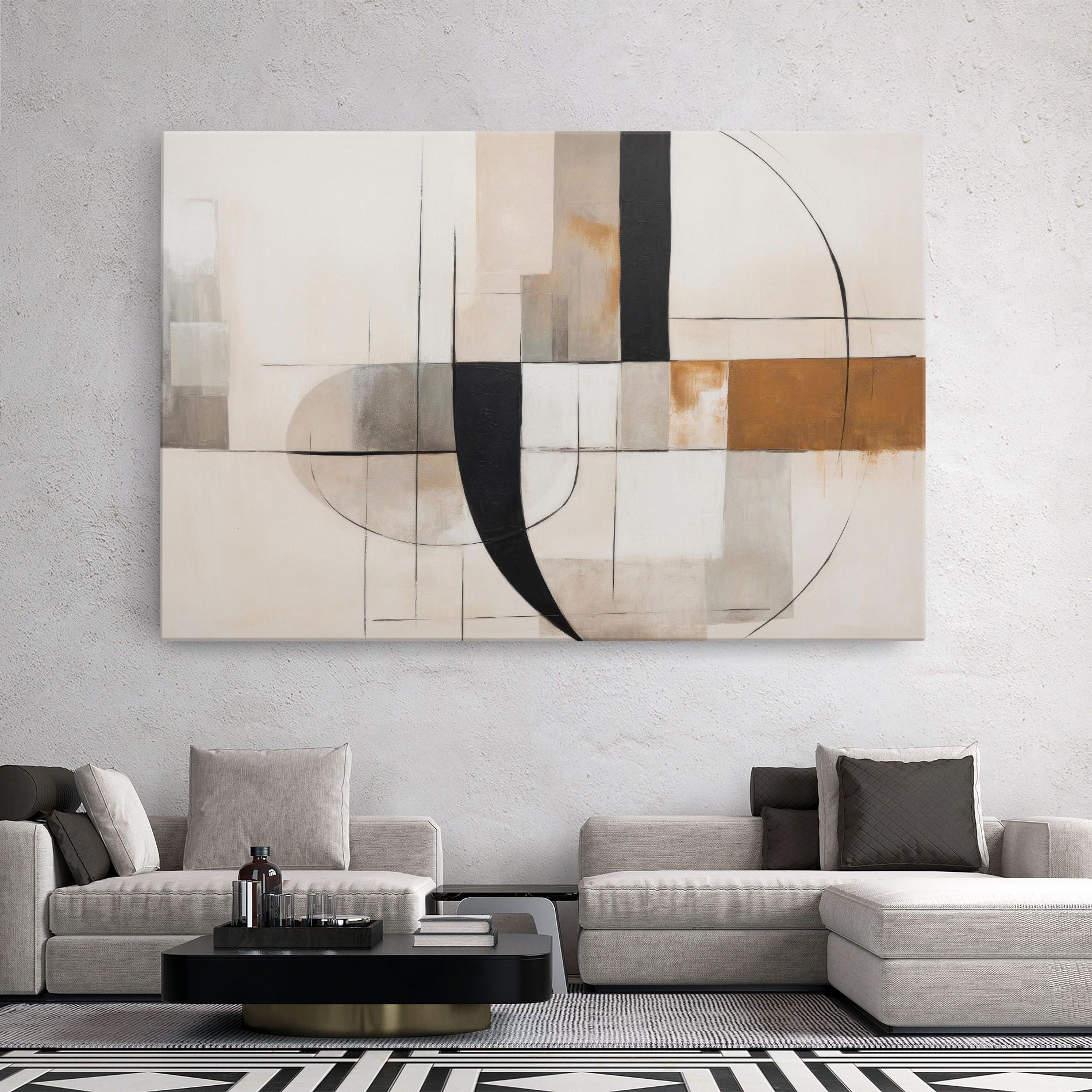 Black Abstract Lines mockup 2