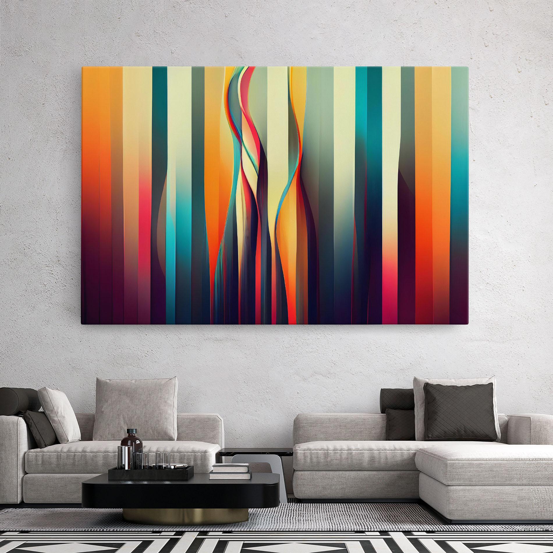 Leinwandbild Colorful Geometric Background mockup 2