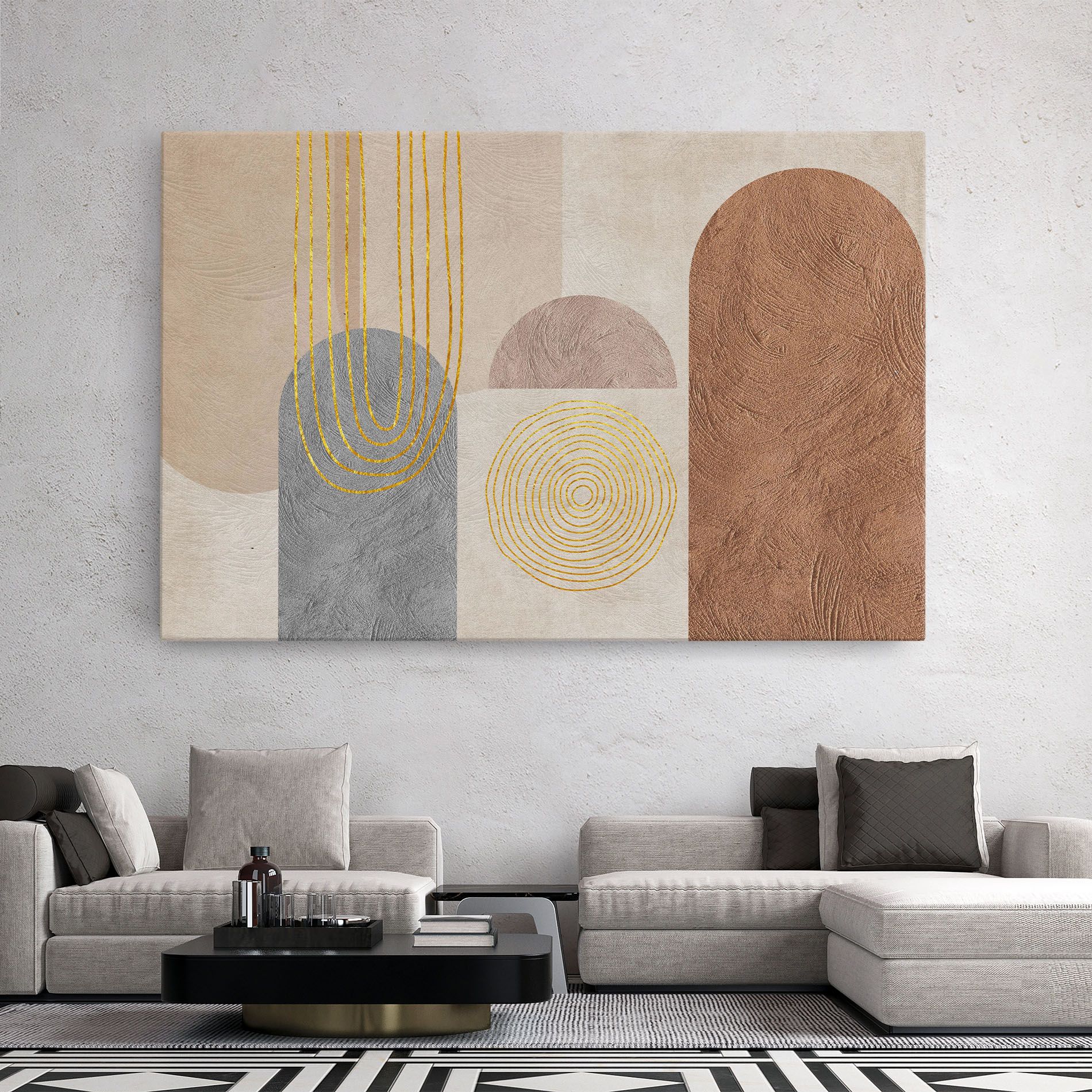 Gray Orange Painting mockup 2