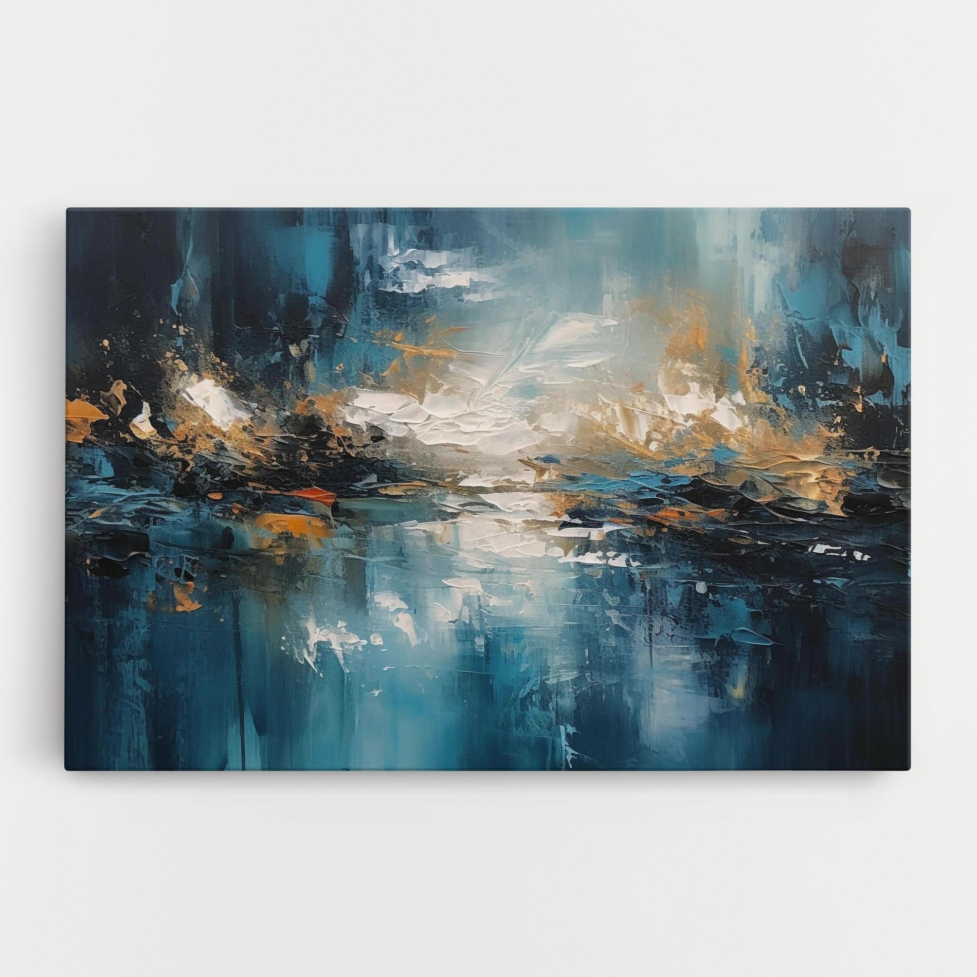 Leinwandbild Abstract Blue Art mockup 0