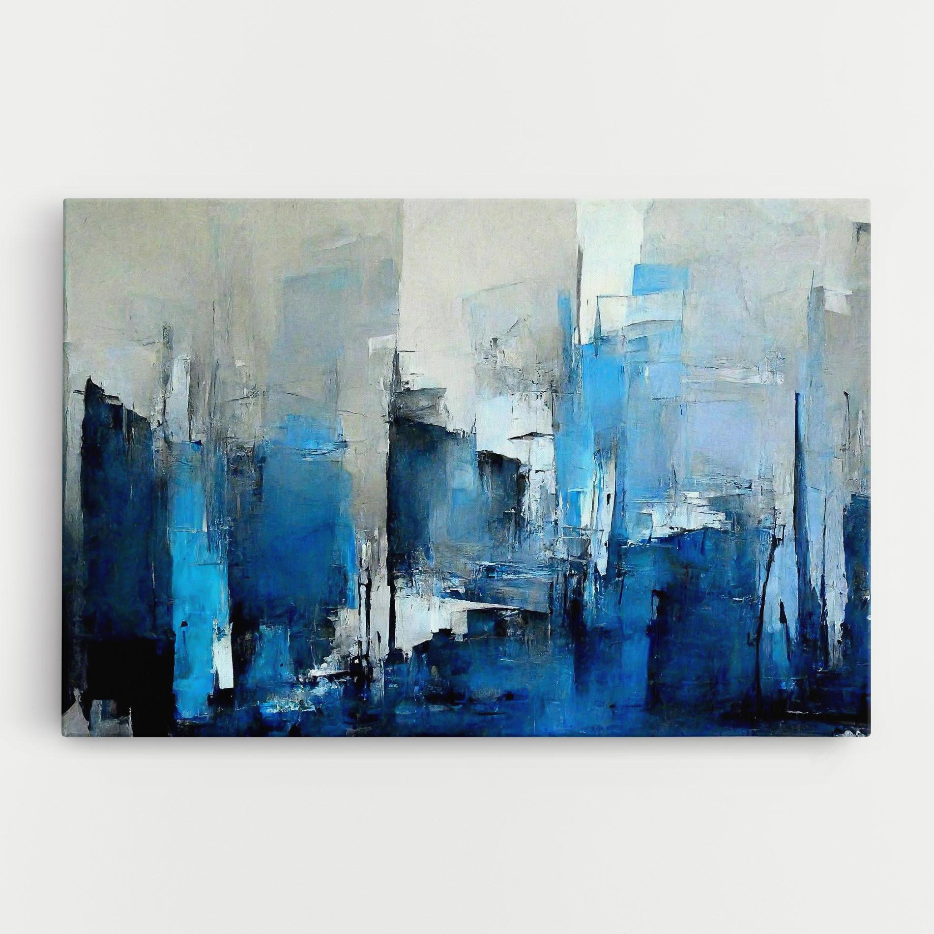 Leinwandbild Blue Gray Color mockup 0