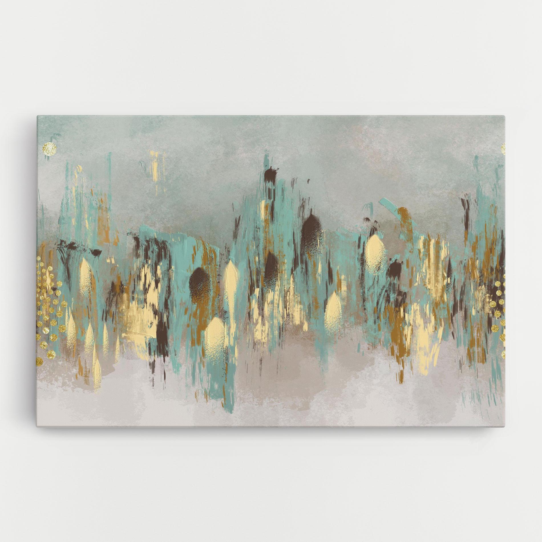 Leinwandbild Gold Spiral Points mockup 0