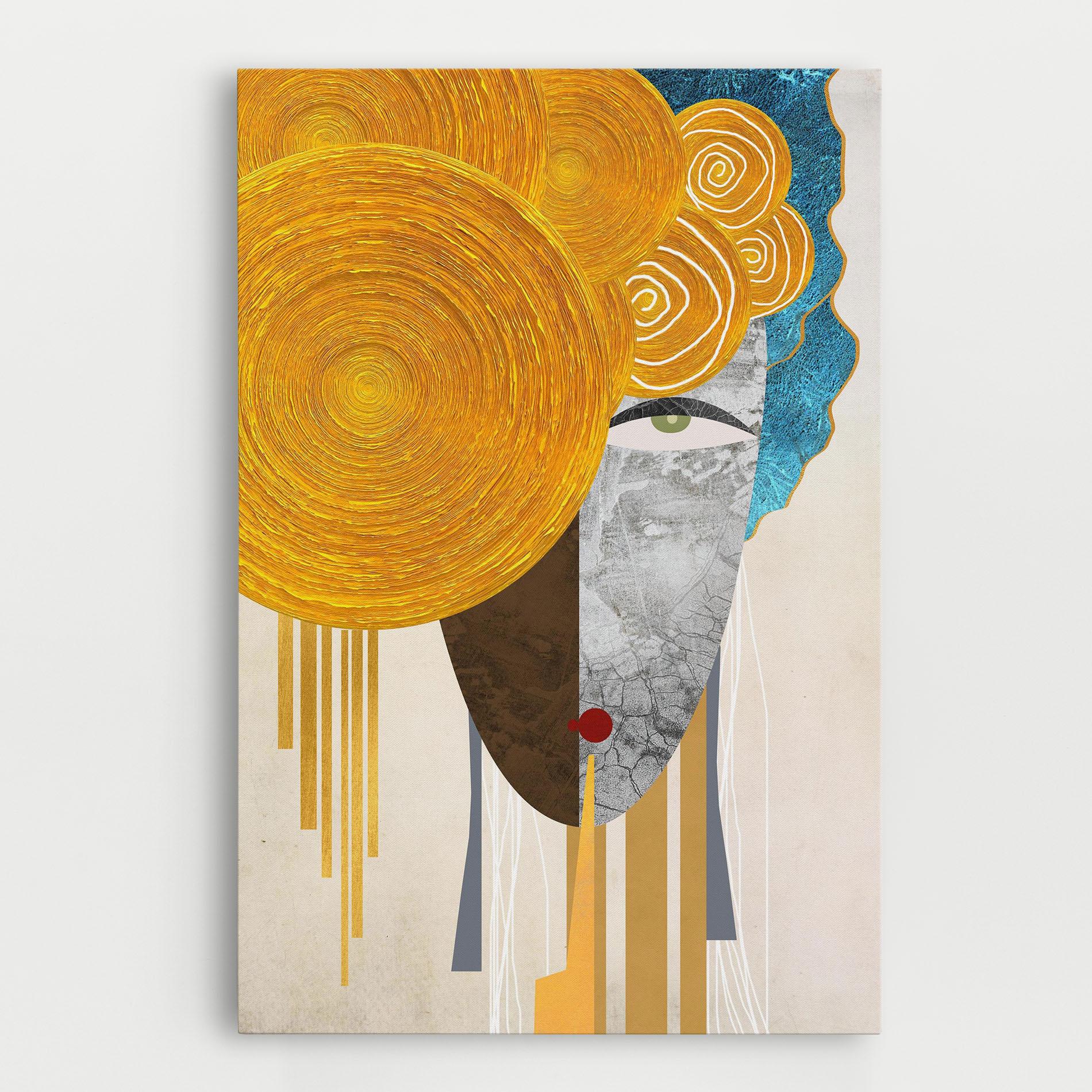 Leinwandbild Abstract Grey Face 1 mockup 0