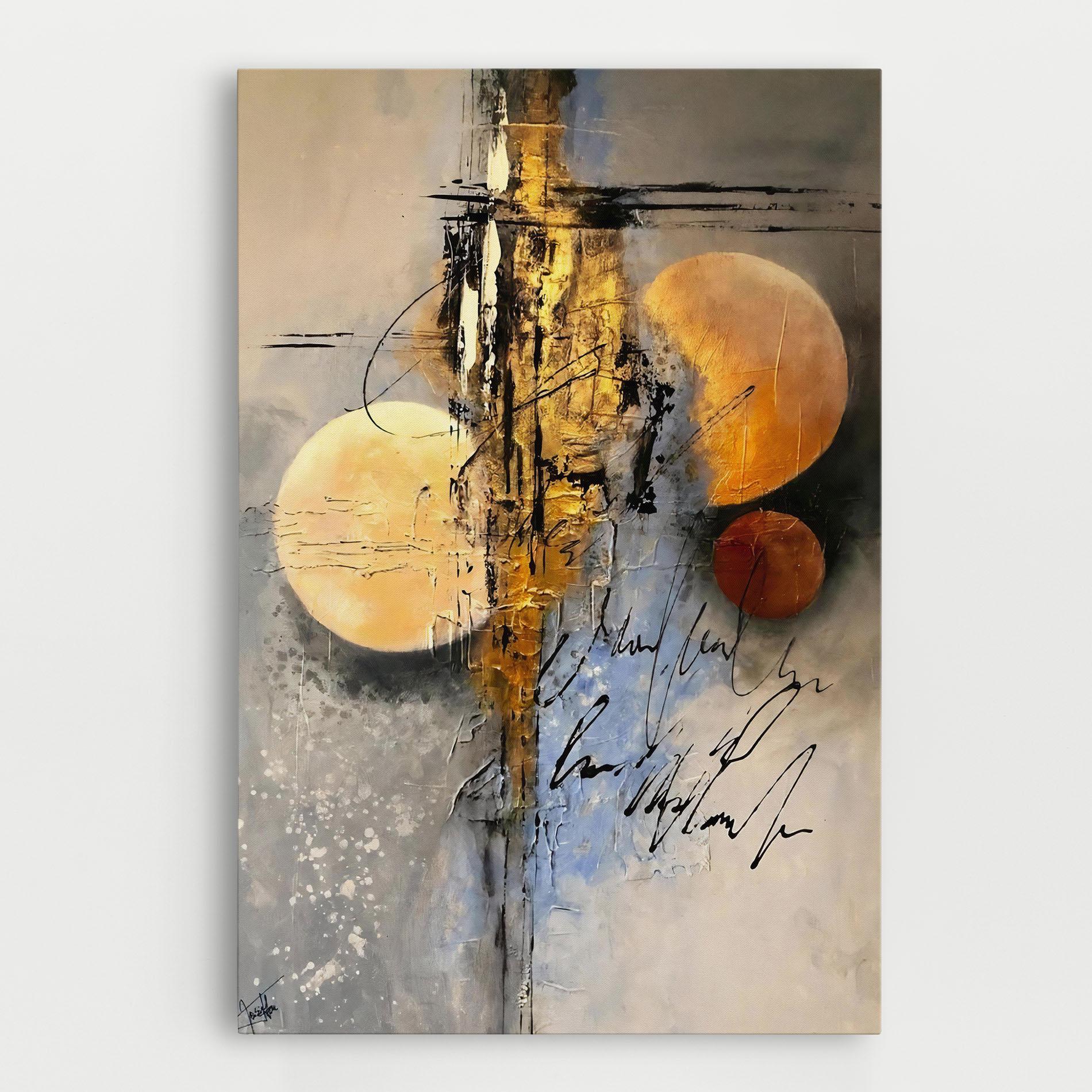 Leinwandbild Abstract Moons mockup 0