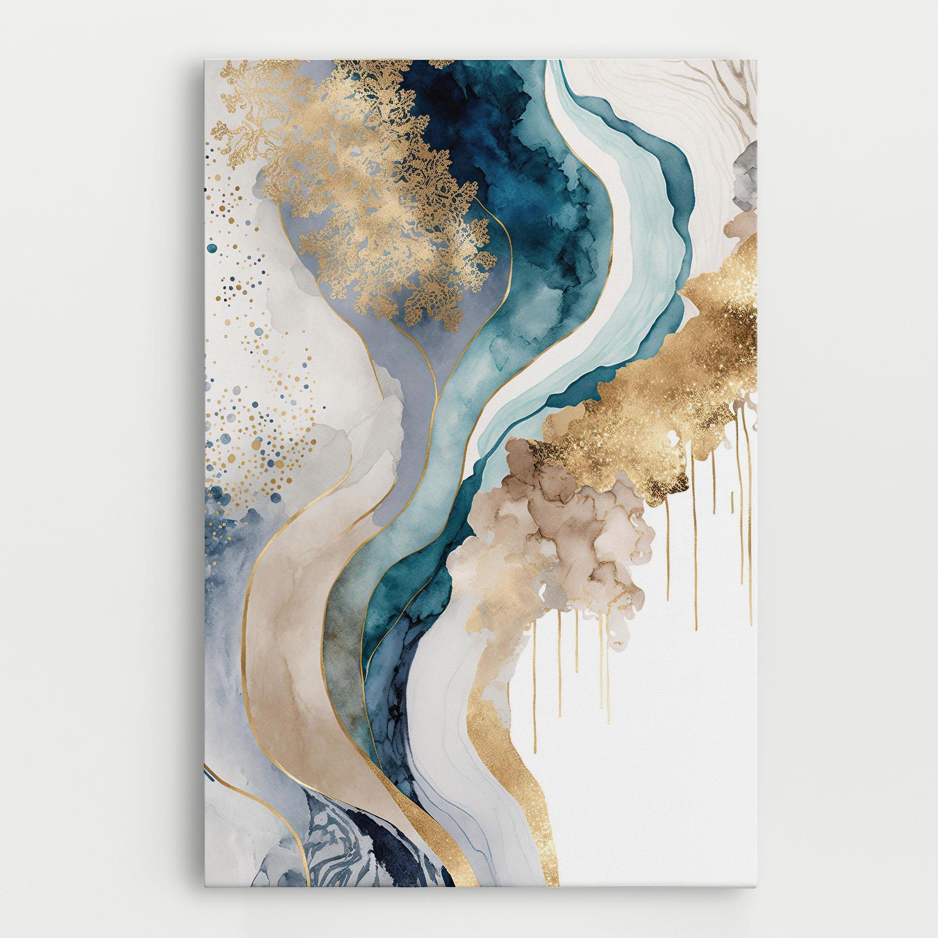 Leinwandbild Light Blue Waves mockup 0