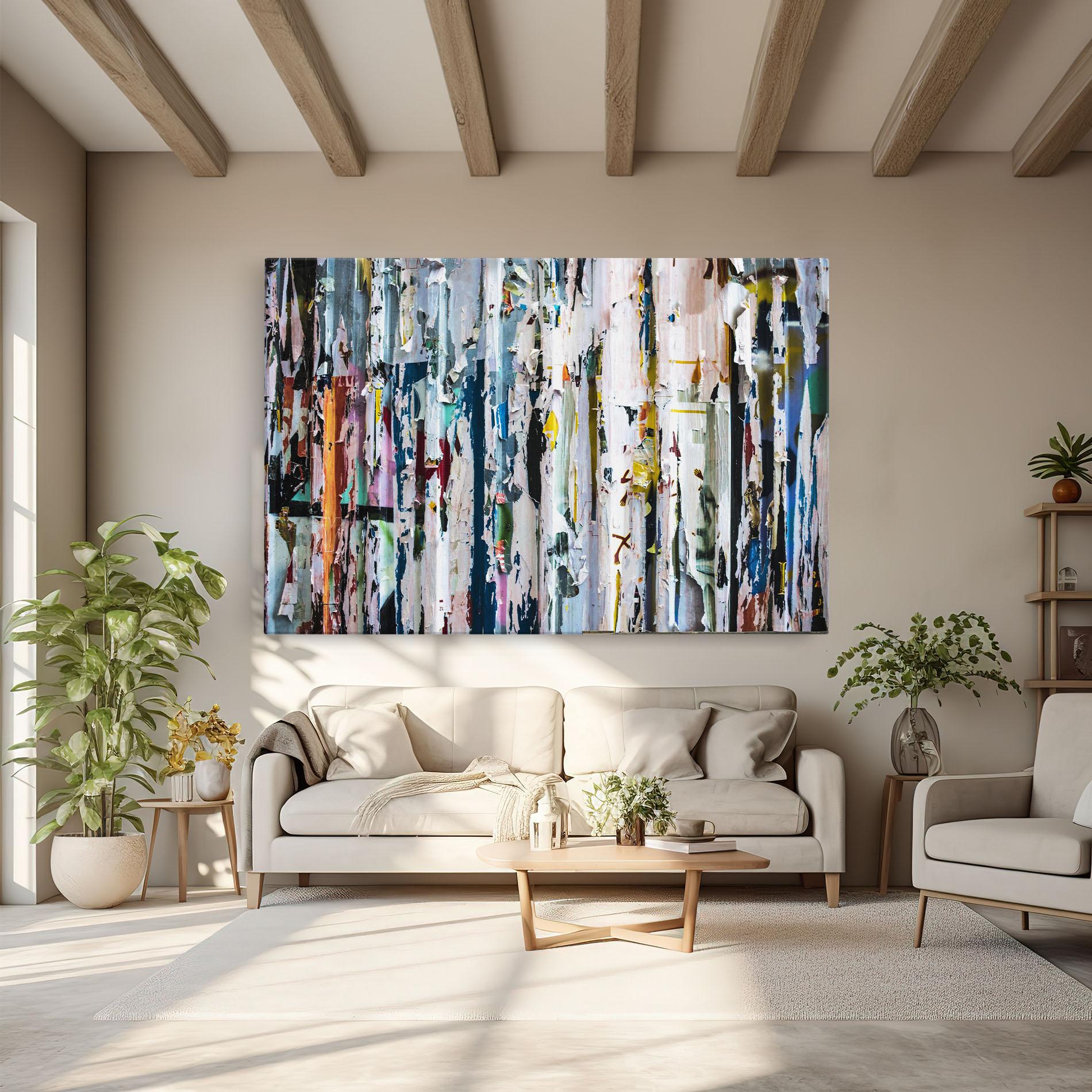 Leinwandbild Abstract Torn Paper mockup 6