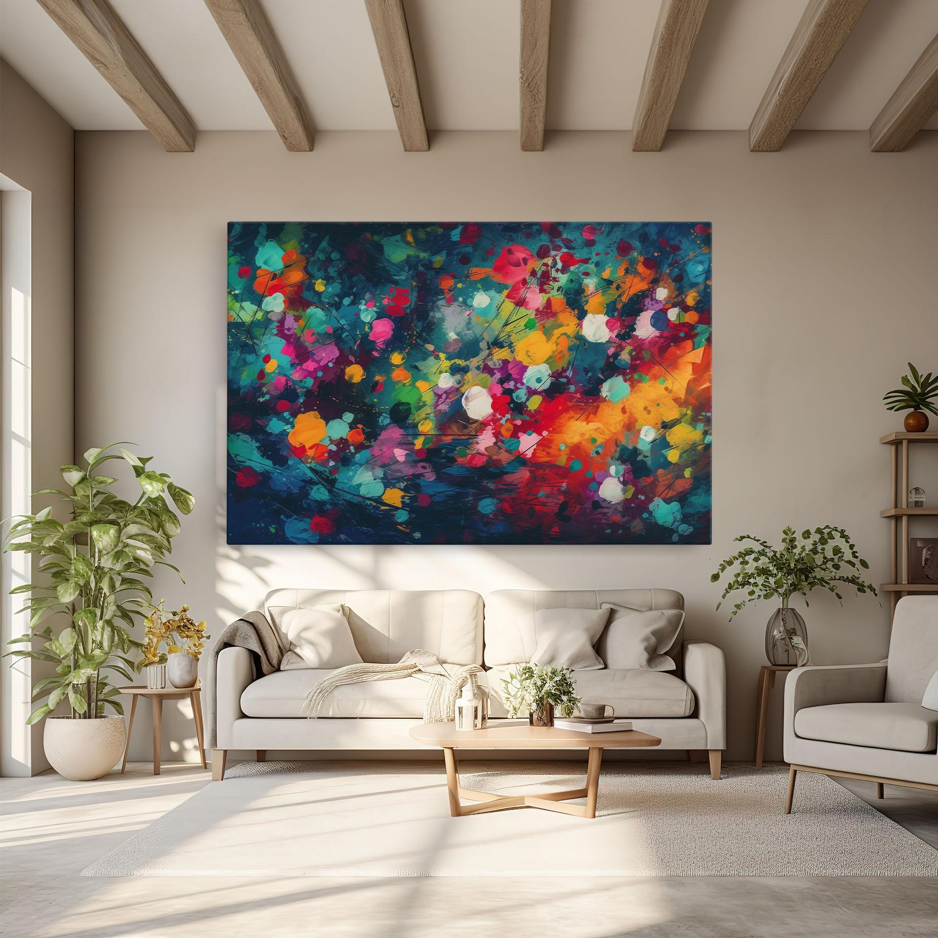 Leinwandbild Colors Blue Background mockup 6