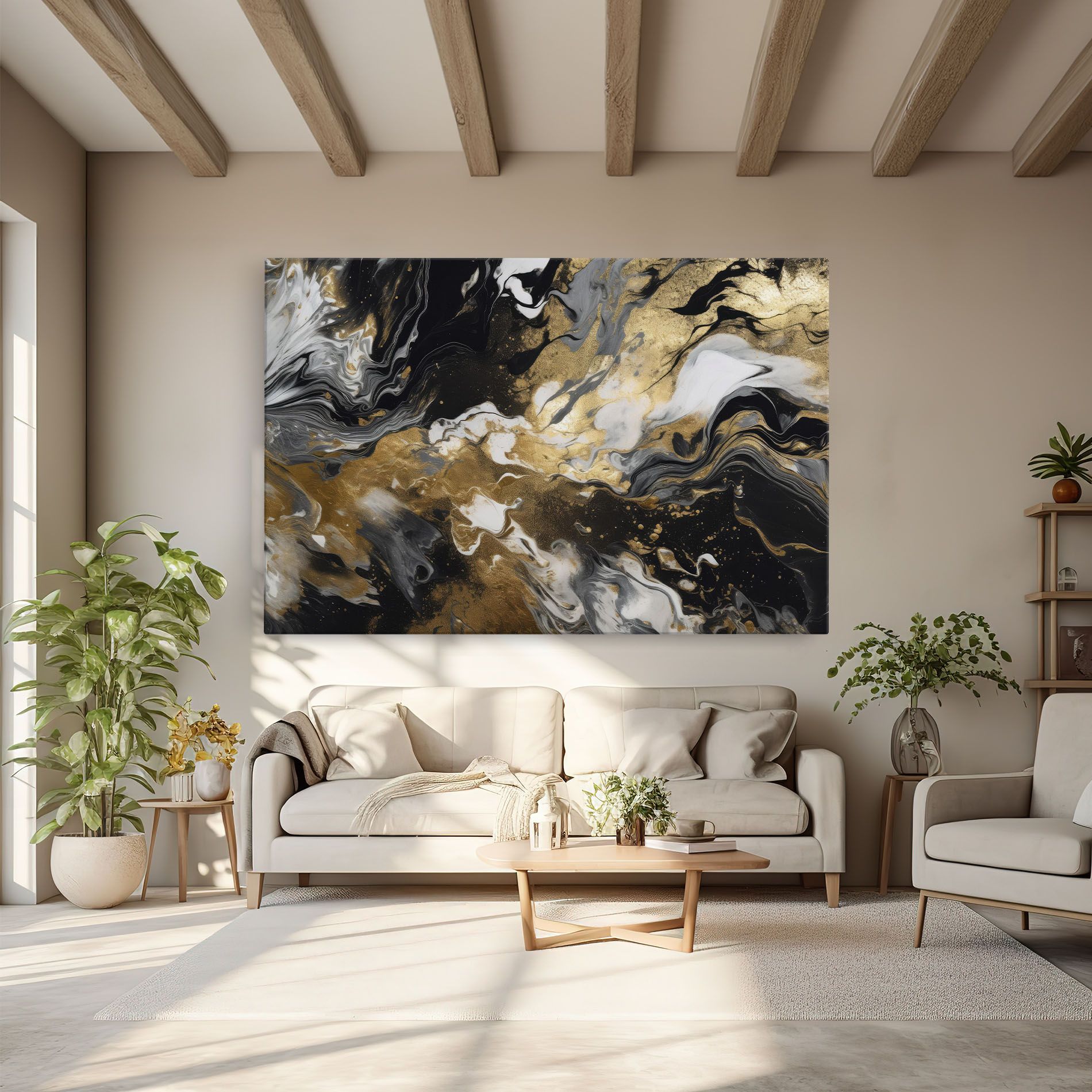 Gold Acrylic Fluid mockup 6