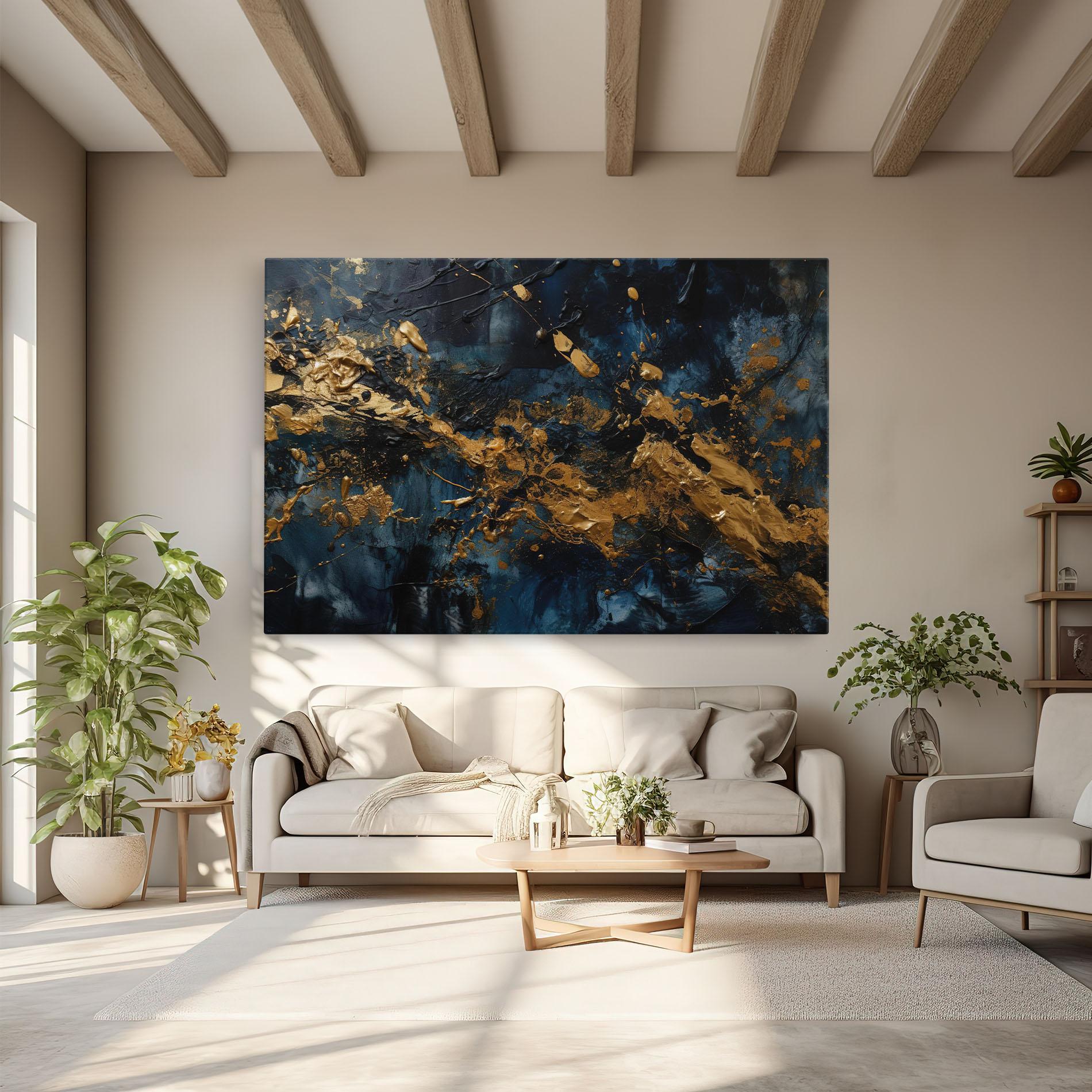 Leinwandbild Gold Explosion mockup 6