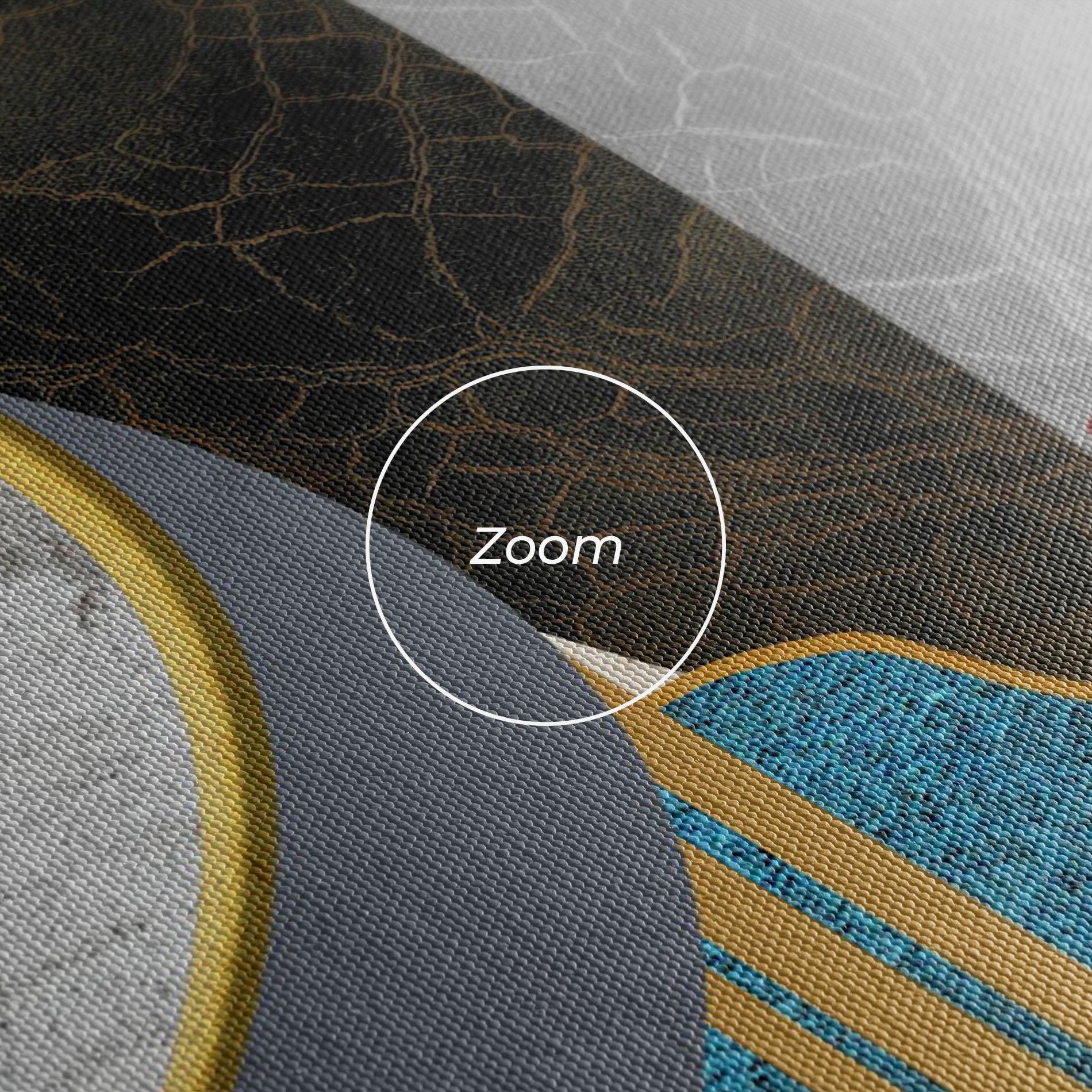 Leinwandbild Abstract Blue Face mockup 3