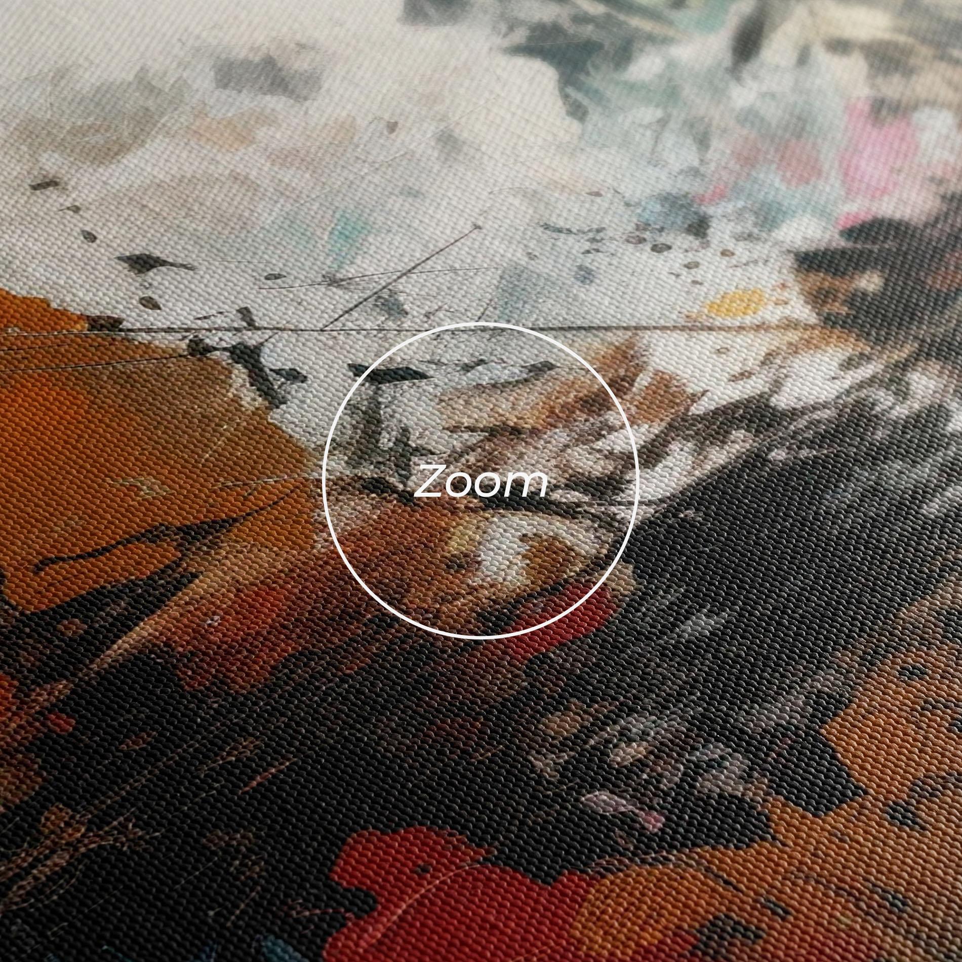 Leinwandbild Abstract City Painting mockup 3