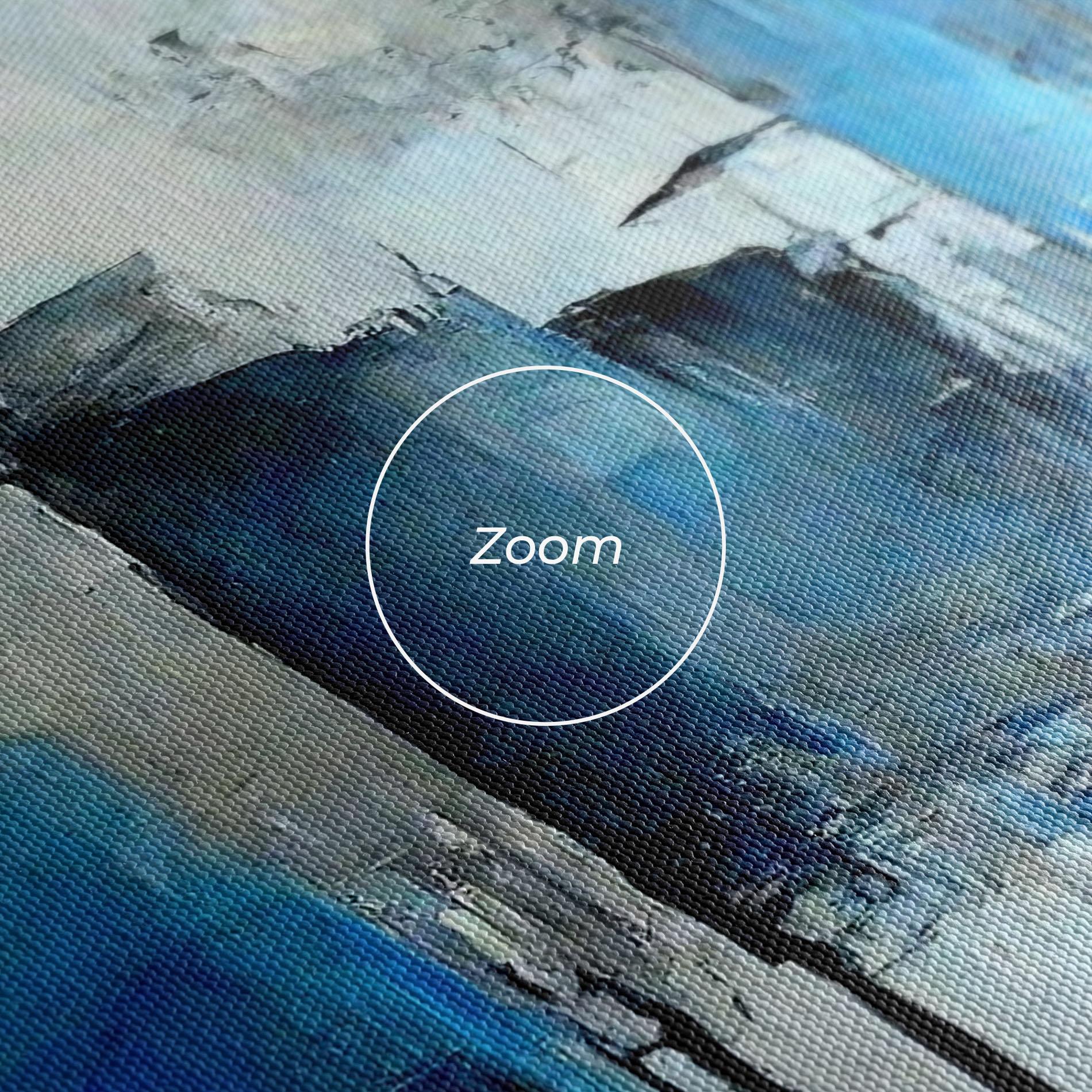 Leinwandbild Blue Gray Color mockup 3