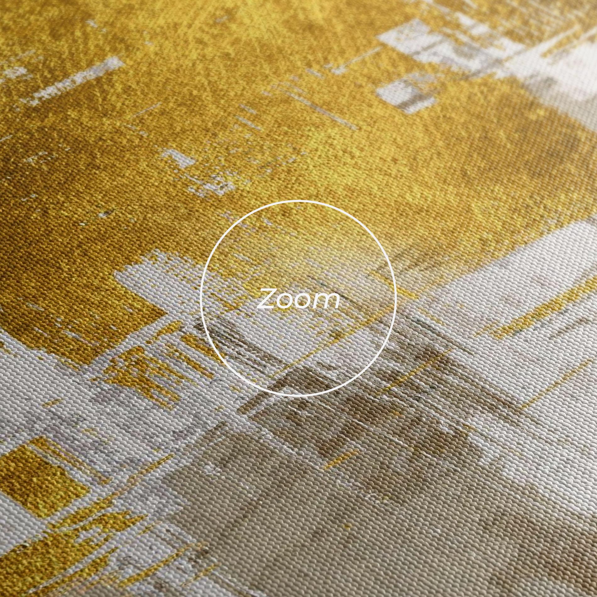 Leinwandbild Gold And White Brush mockup 3