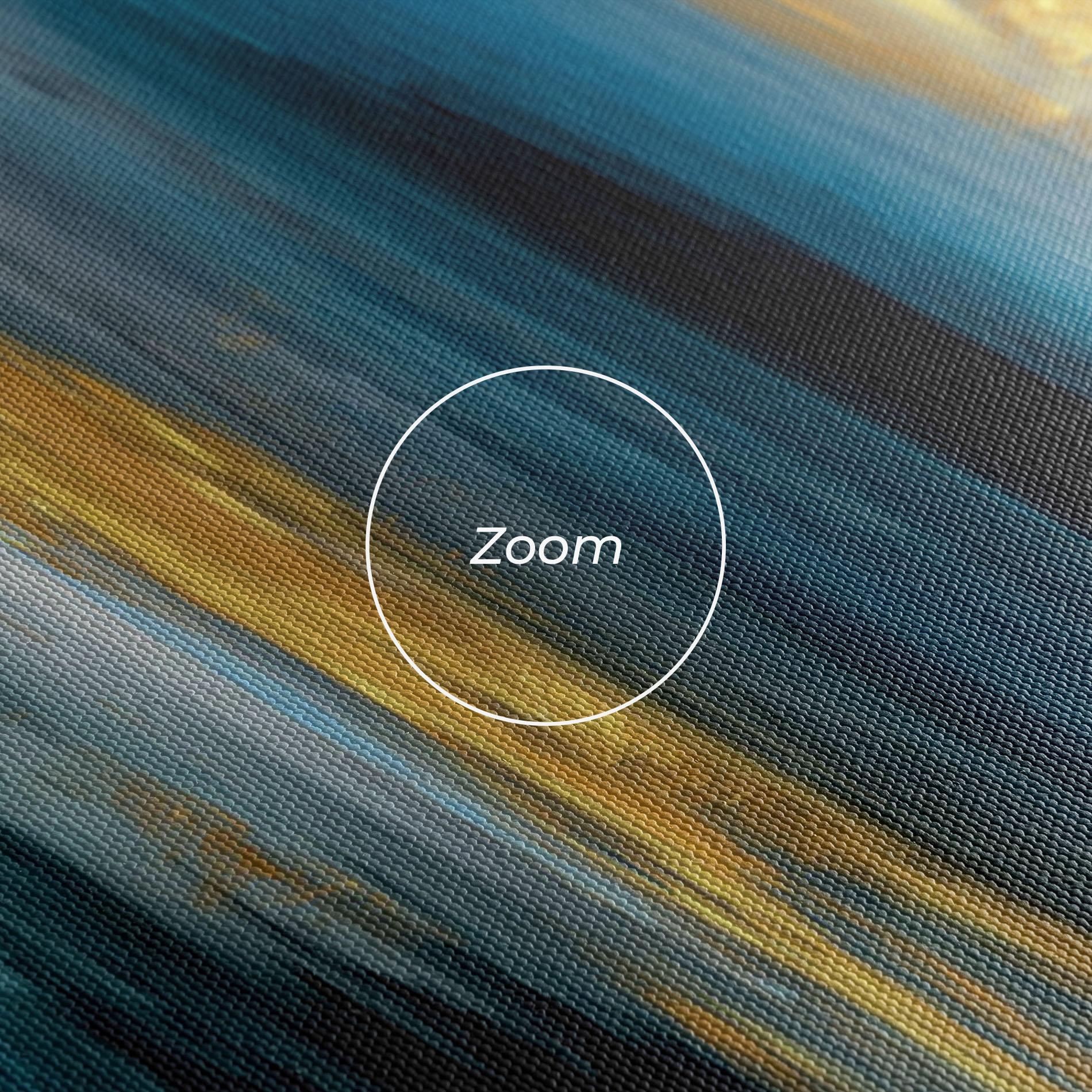 Leinwandbild Golden Black Blue Art mockup 3