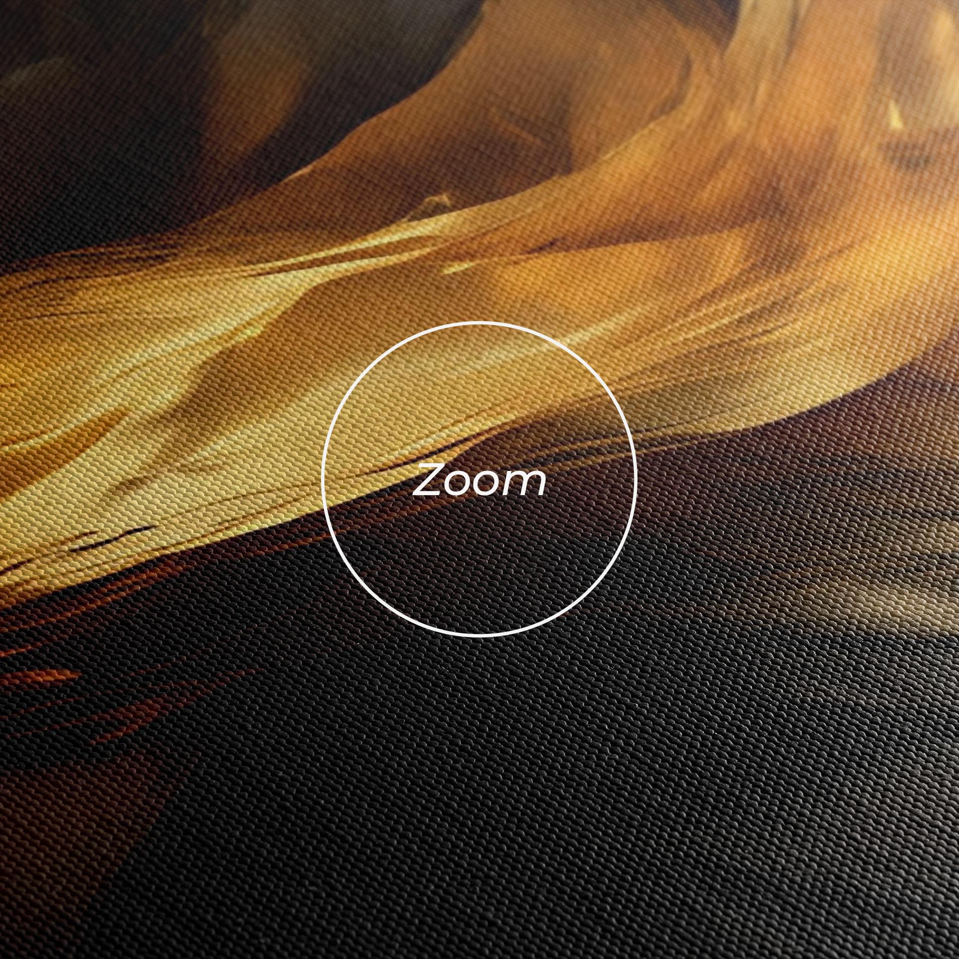 Leinwandbild Golden Waves With Black mockup 3