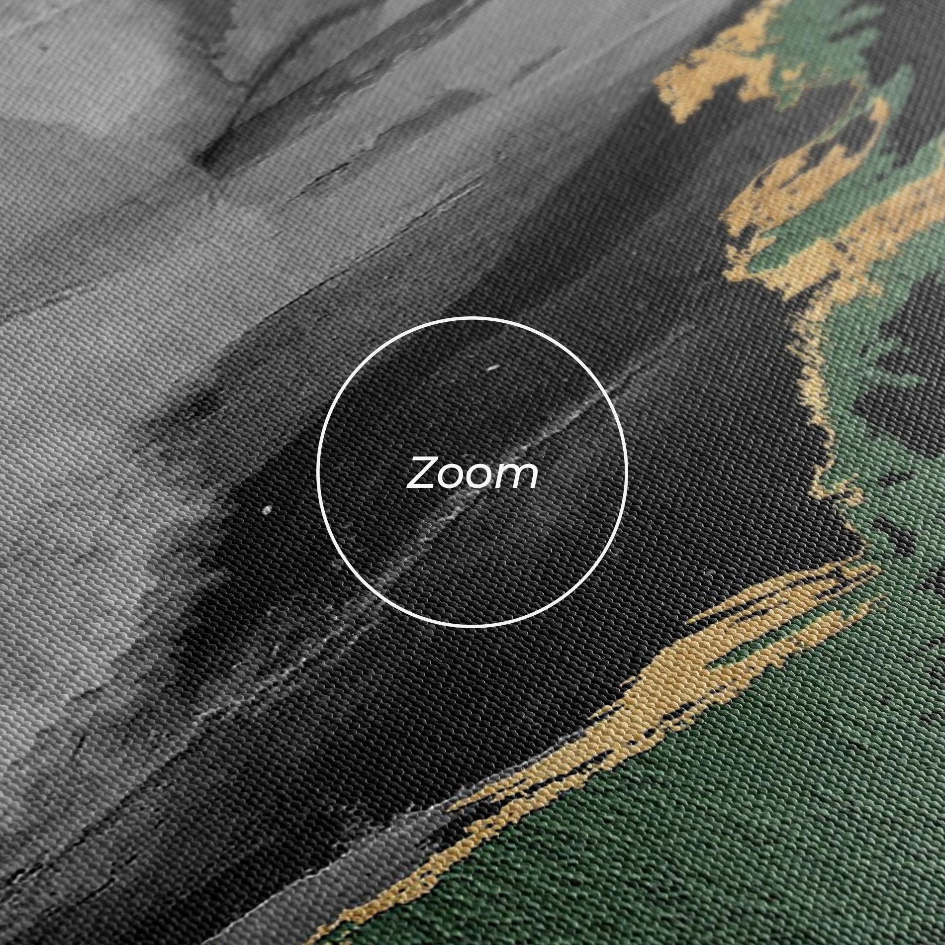 Leinwandbild Grey With Green Painting mockup 3