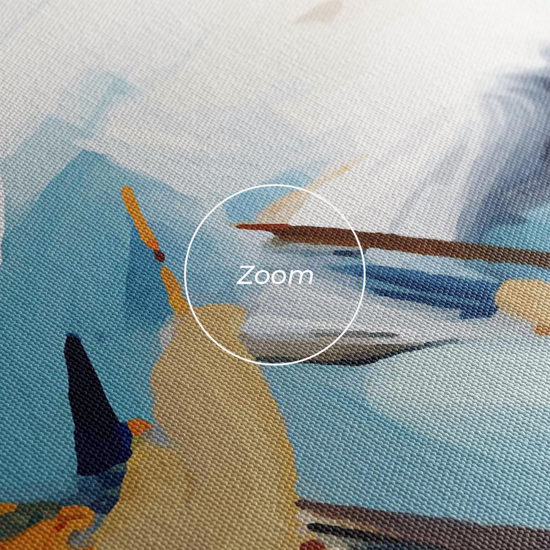 Leinwandbild Orange Blue Art mockup 3