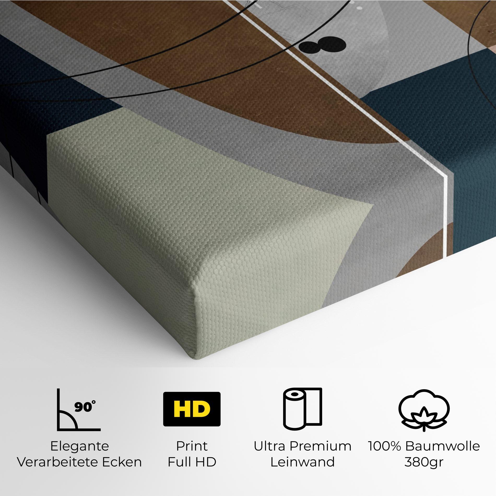 Leinwandbild Abstract Brown Face mockup 4