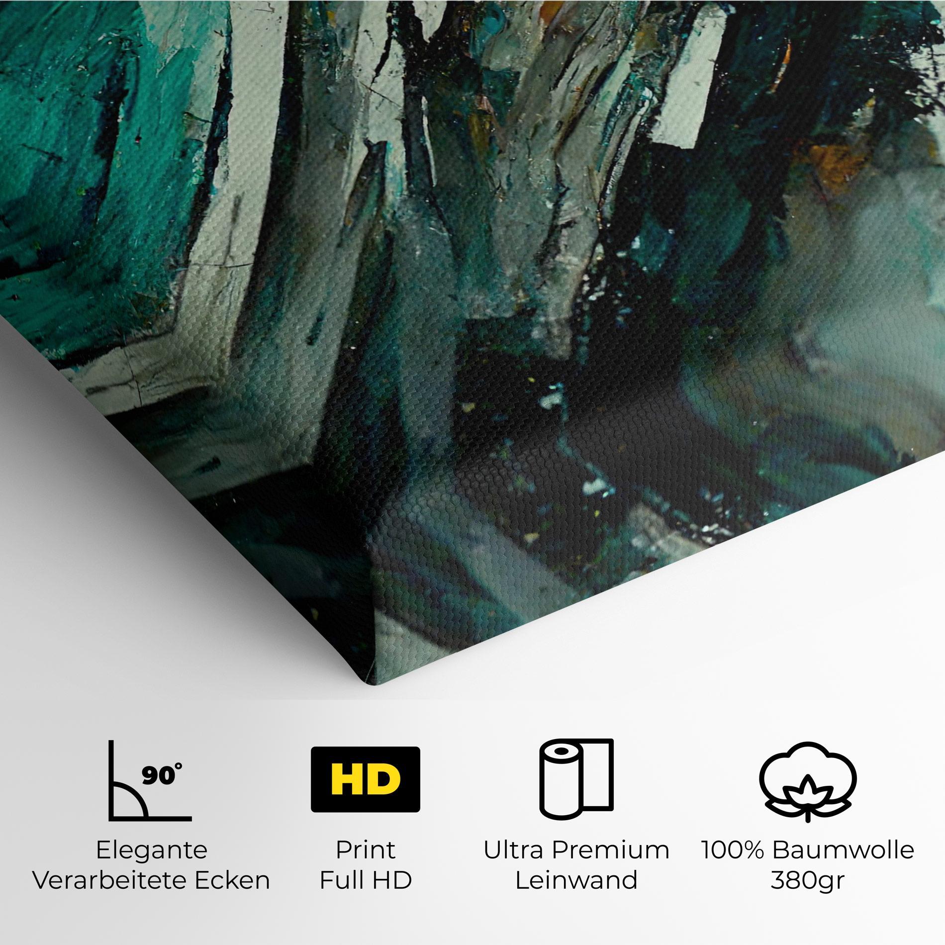 Leinwandbild Abstract Green Artwork mockup 4