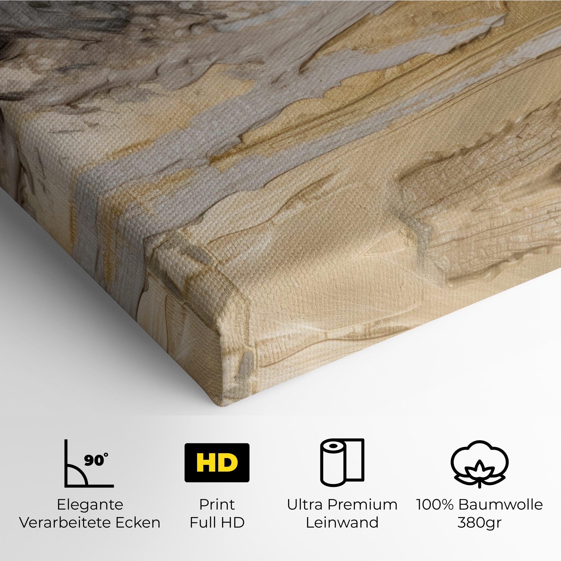 Leinwandbild Abstract White Waves mockup 4