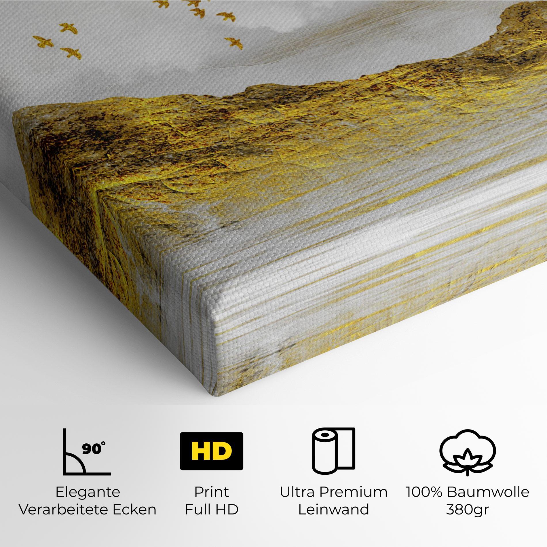 Leinwandbild Gold Mountains Abstract mockup 4
