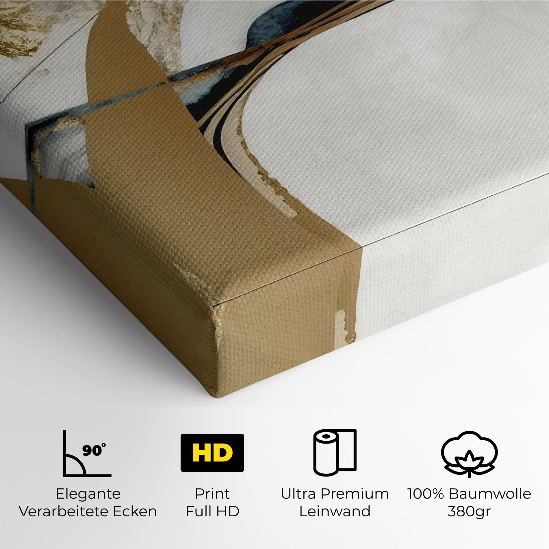 Leinwandbild Golden Blue Marble mockup 4