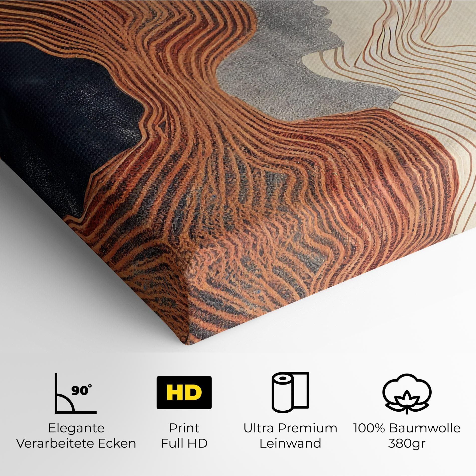 Orange Lines On Blue mockup 4