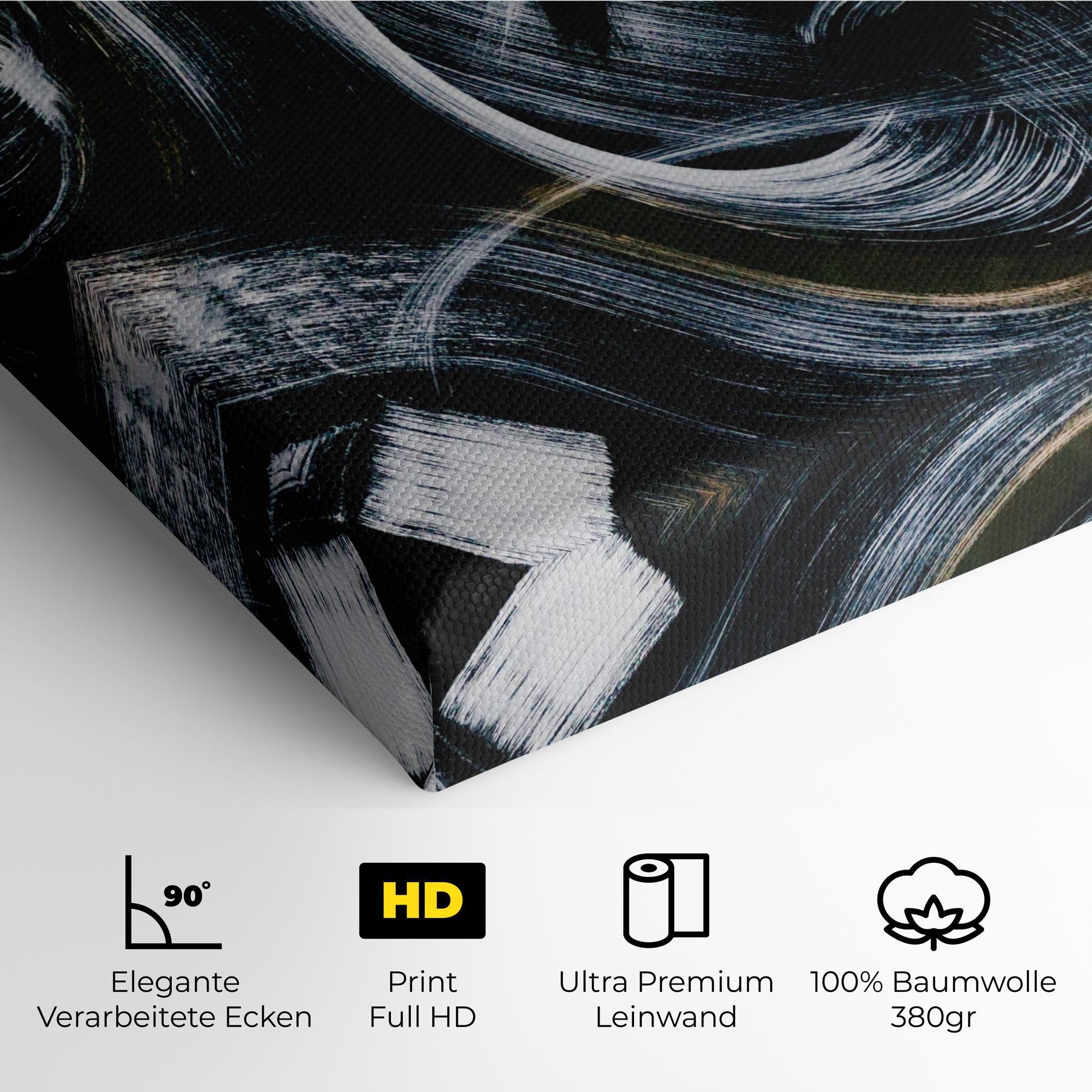 Leinwandbild White Brush Lines mockup 4