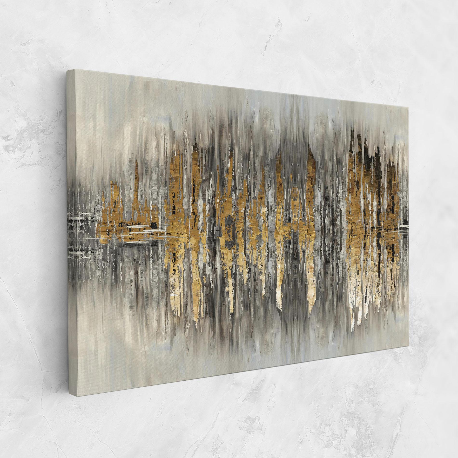 Leinwandbild Acrylic Silver Paint mockup 1