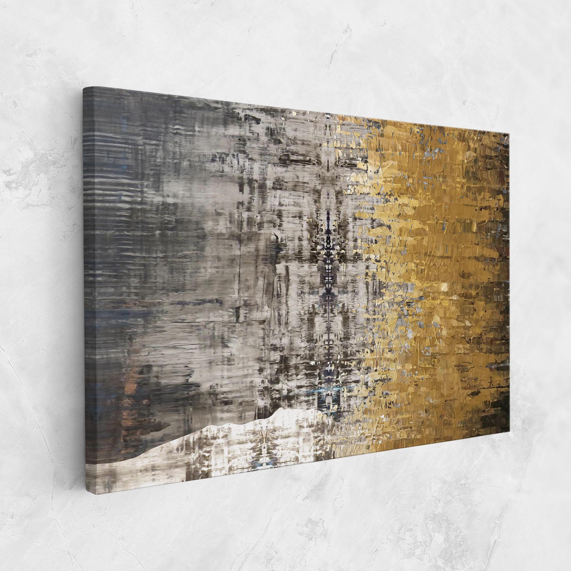 Leinwandbild Gold Oil Paint mockup 1