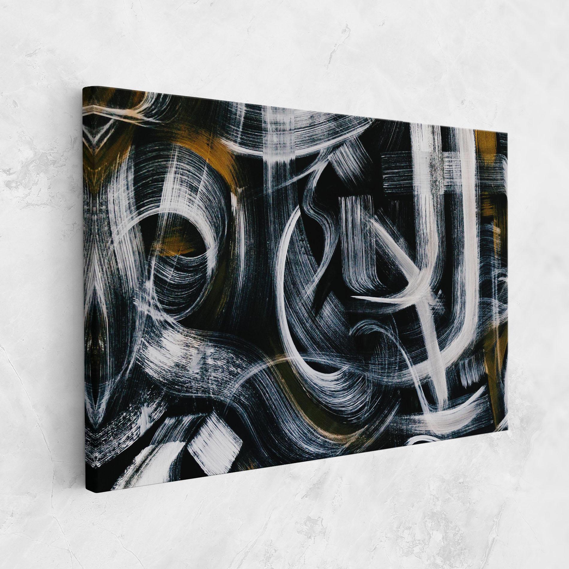 Leinwandbild White Brush Lines mockup 1